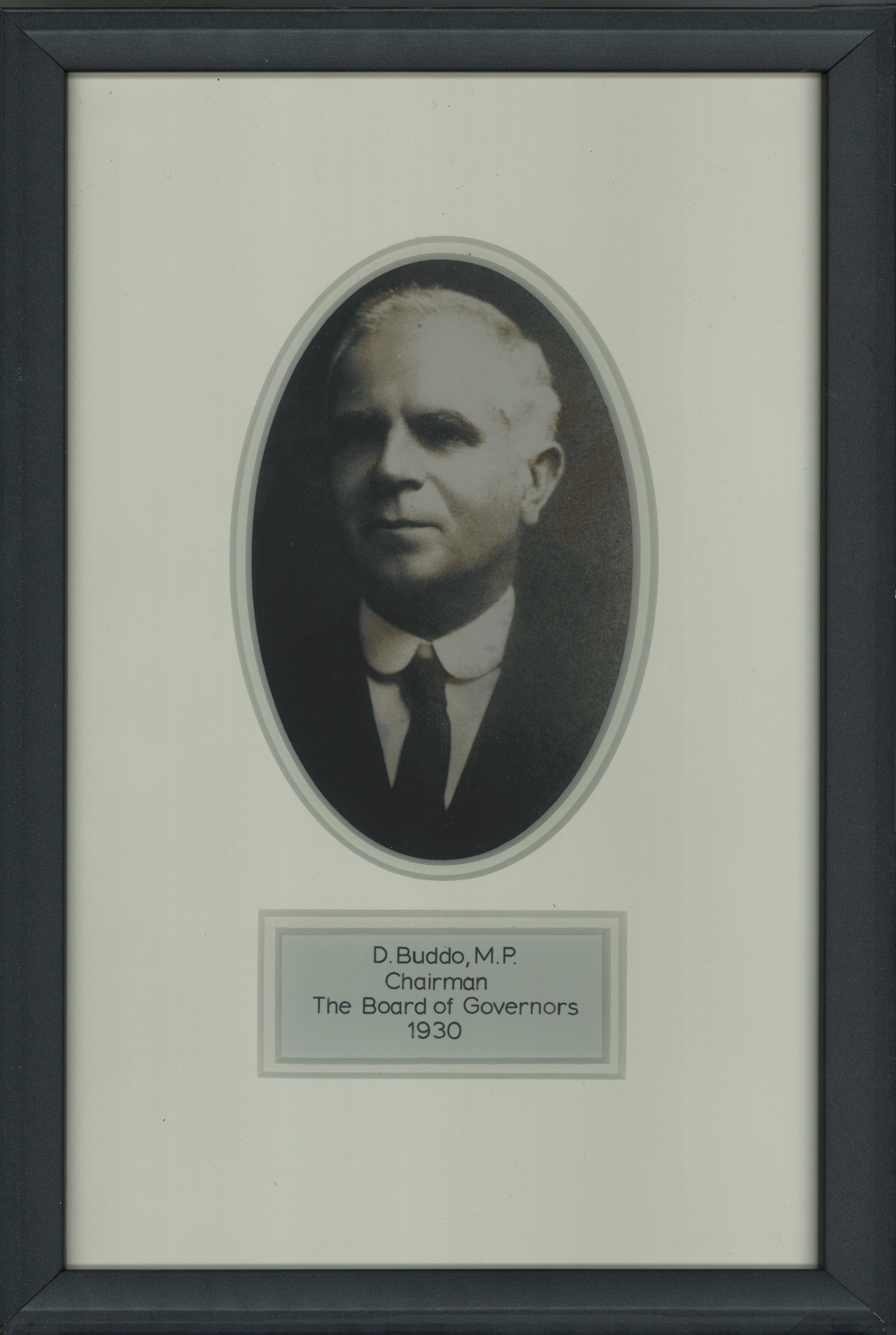 D. Buddo MP Chairman The Board of Governors 1930