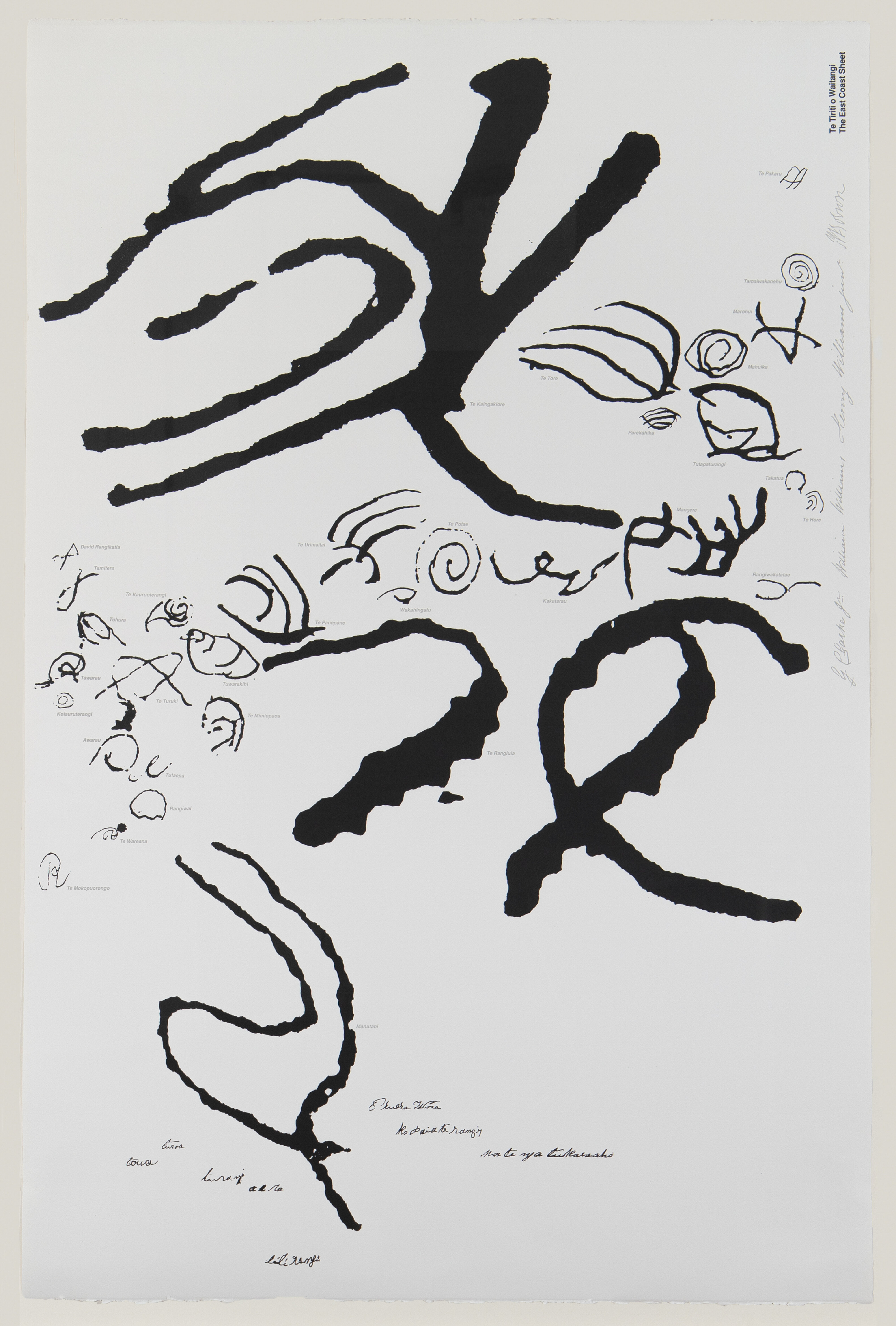 Te Tiriti o Waitangi: The East Coast Sheet