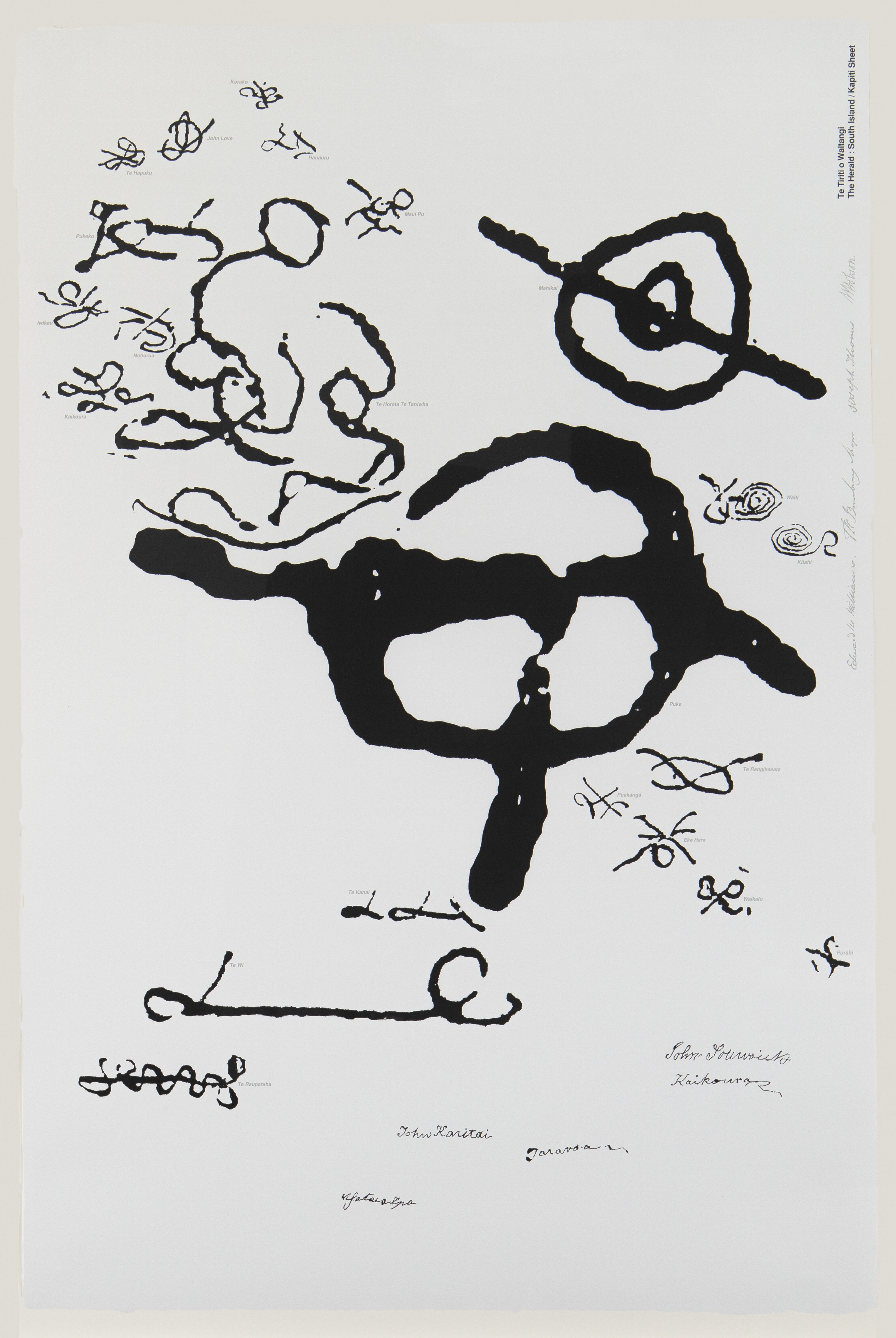 Te Tiriti o Waitangi: The Herald:  South Island/Kapiti Sheet