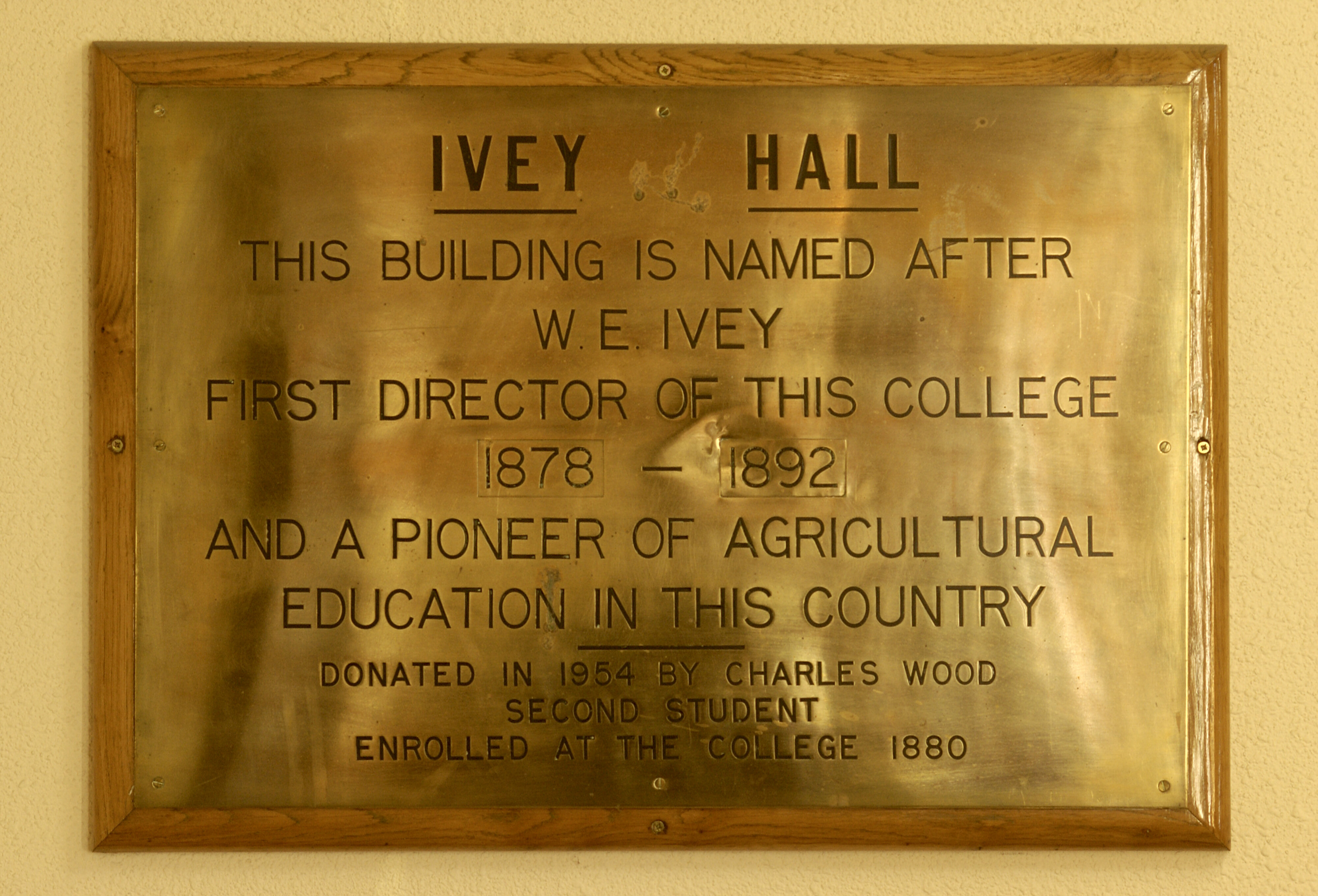 Ivey Hall dedication