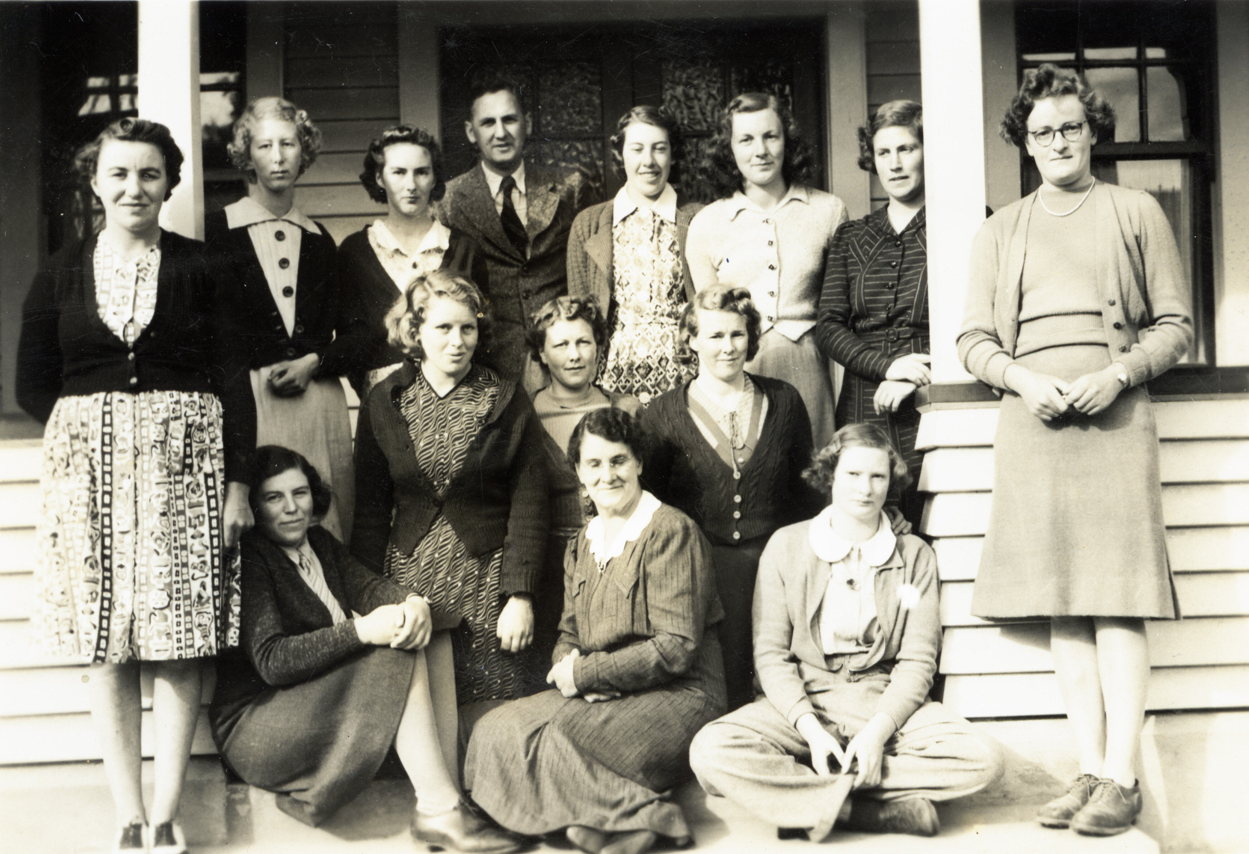 Land Girls outside the Poplars 1