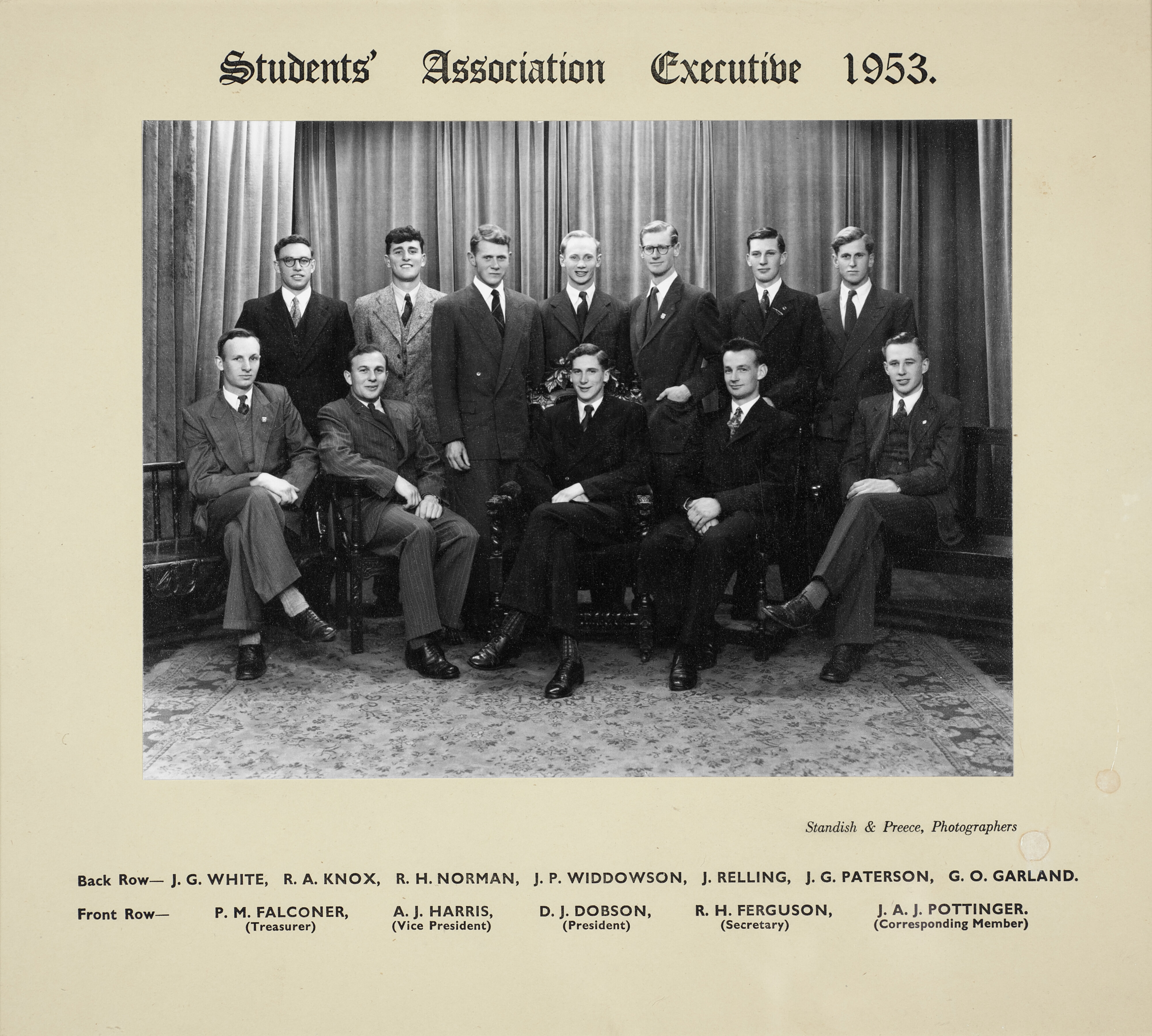 1953 CAC Students' Association Executive