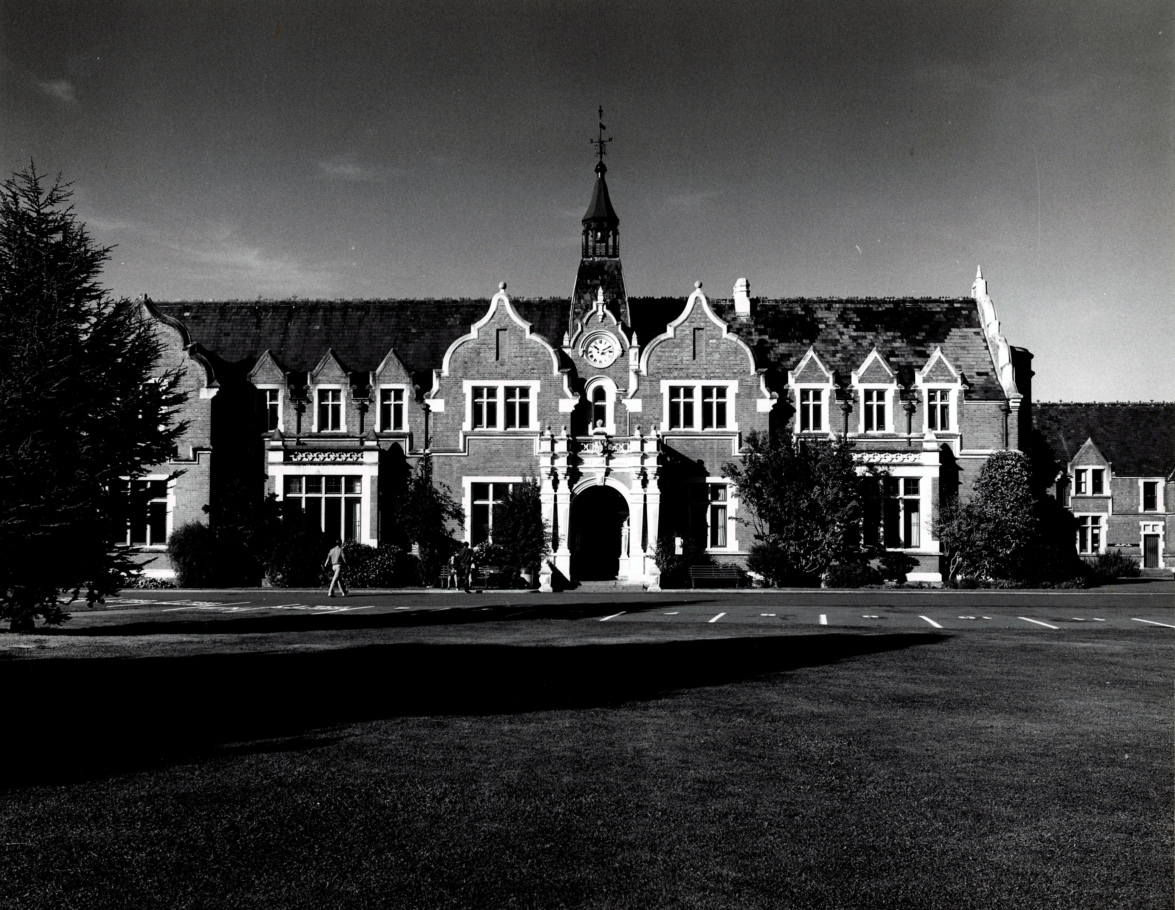 Ivey Hall with car park in front