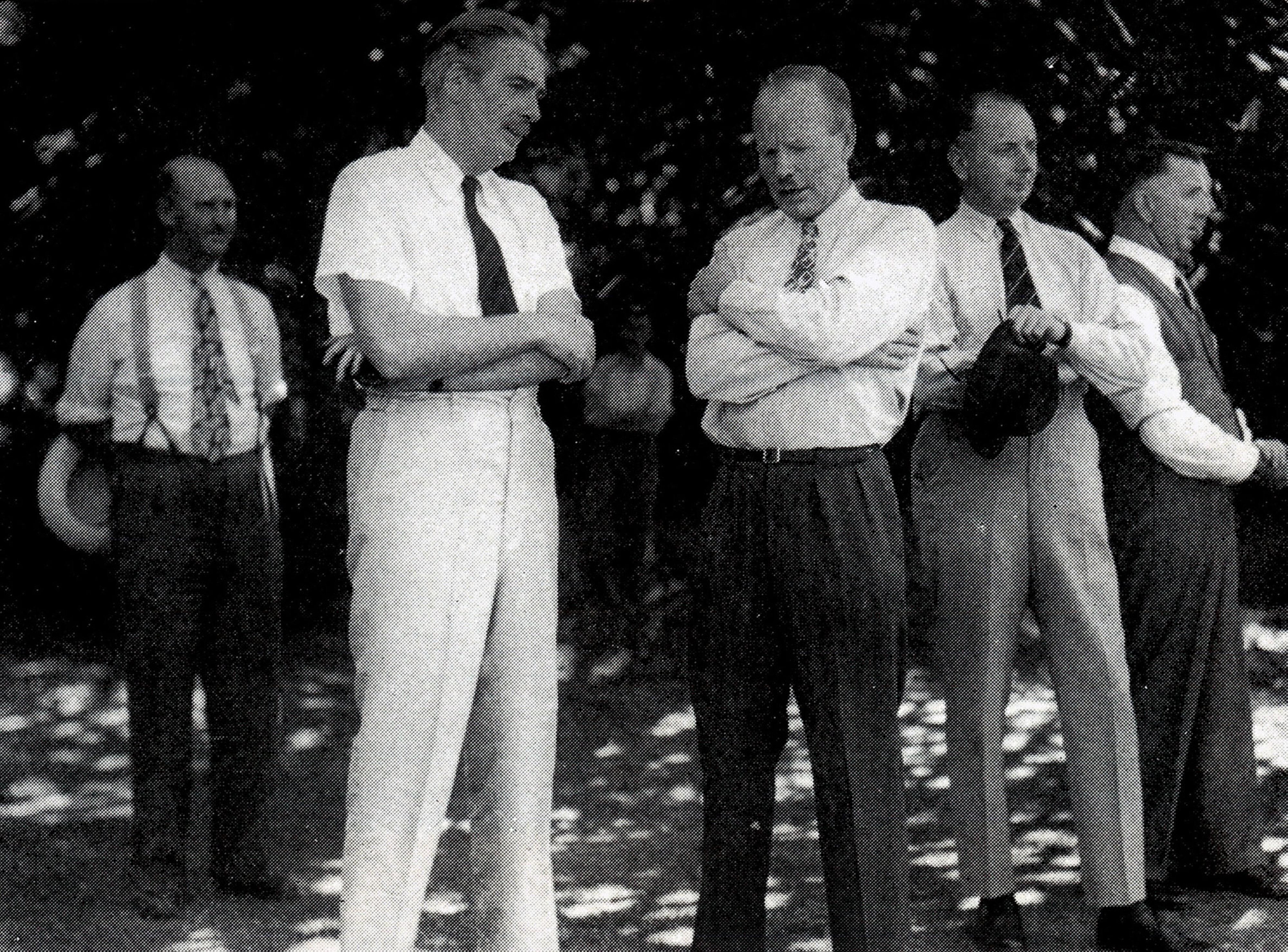 1949 Statesmen relaxing at the College