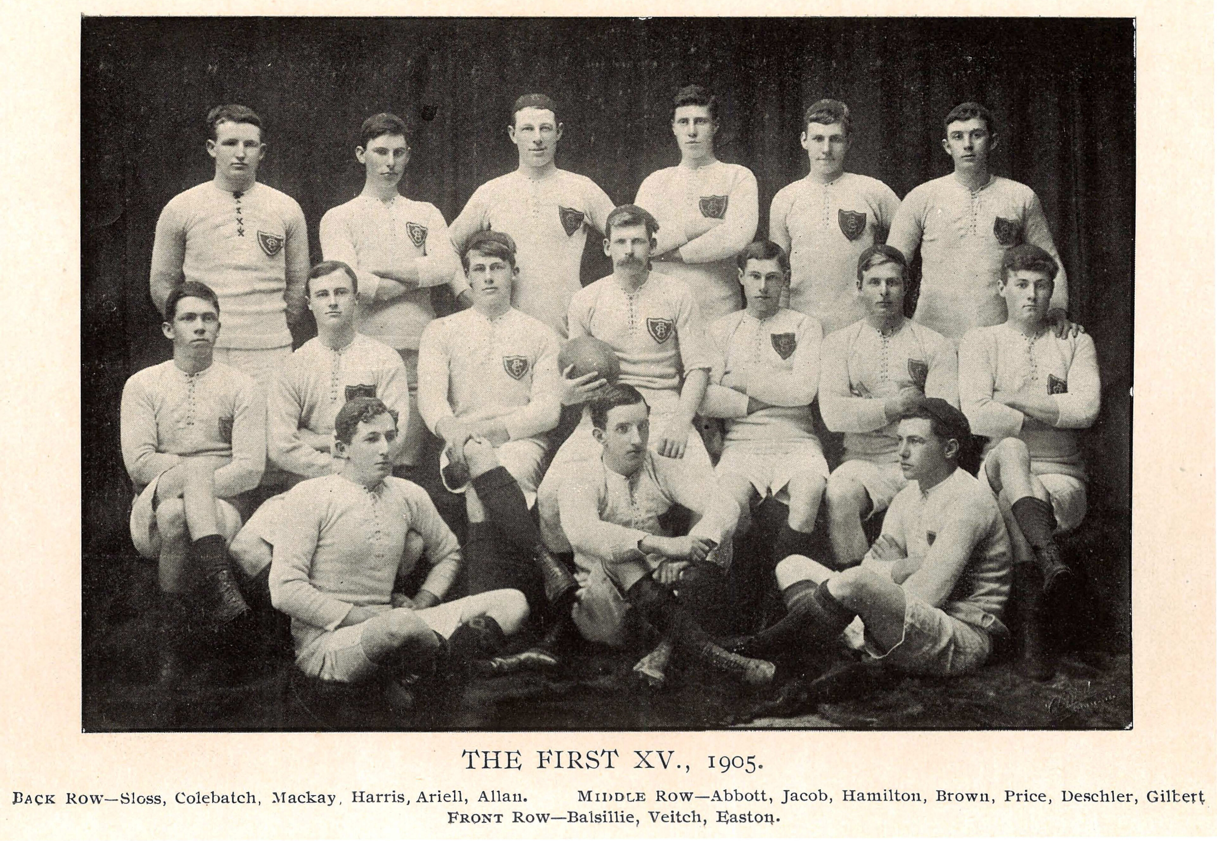1905 Rugby First Fifteen