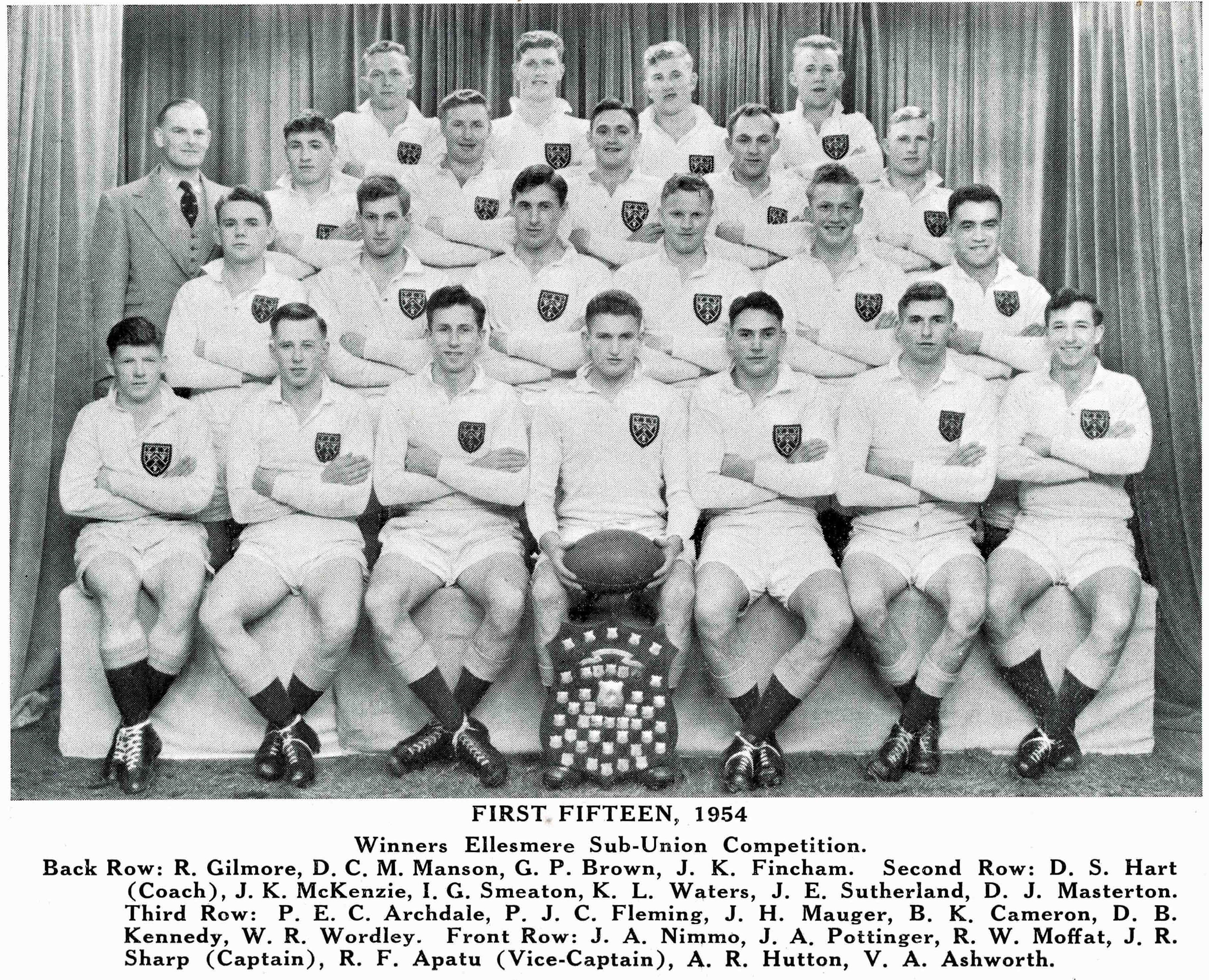 1954 Rugby First Fifteen