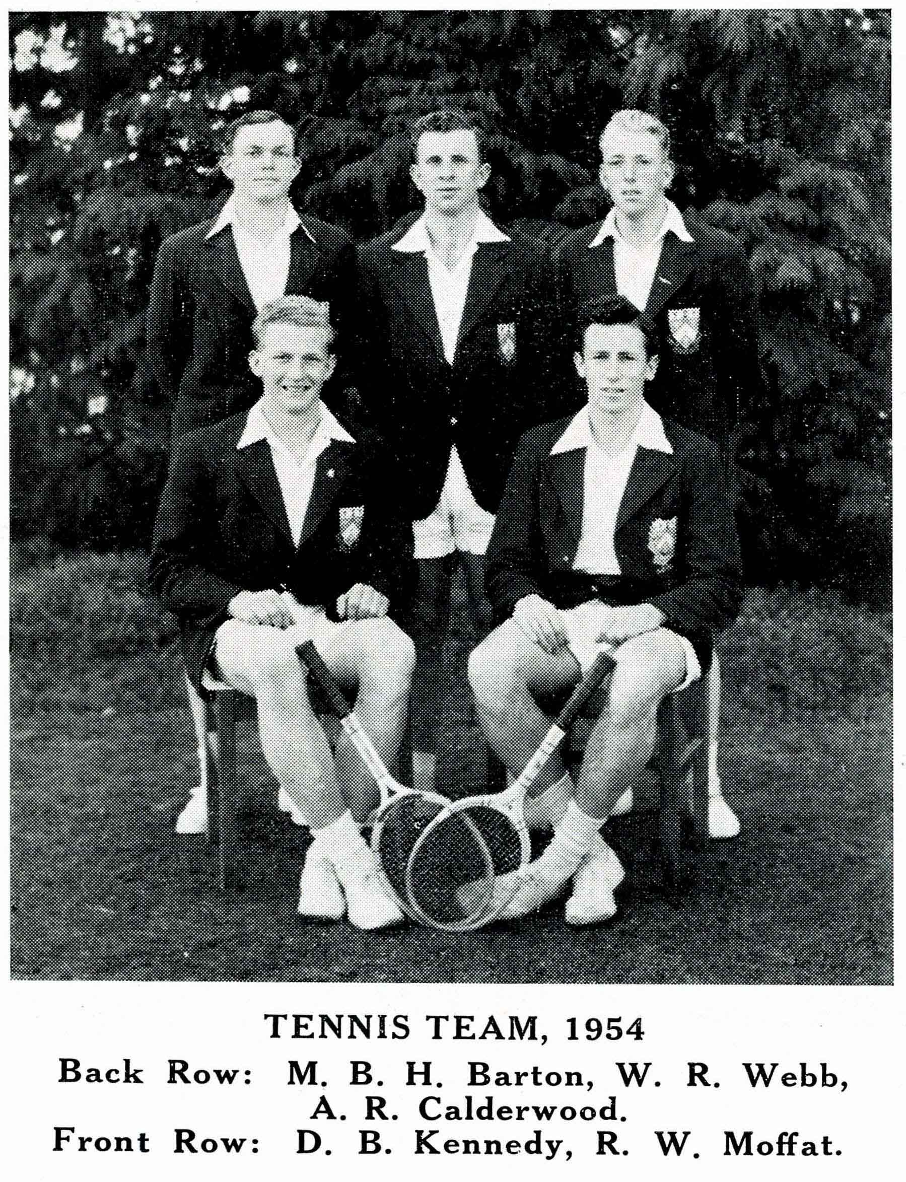 1954 Tennis Team