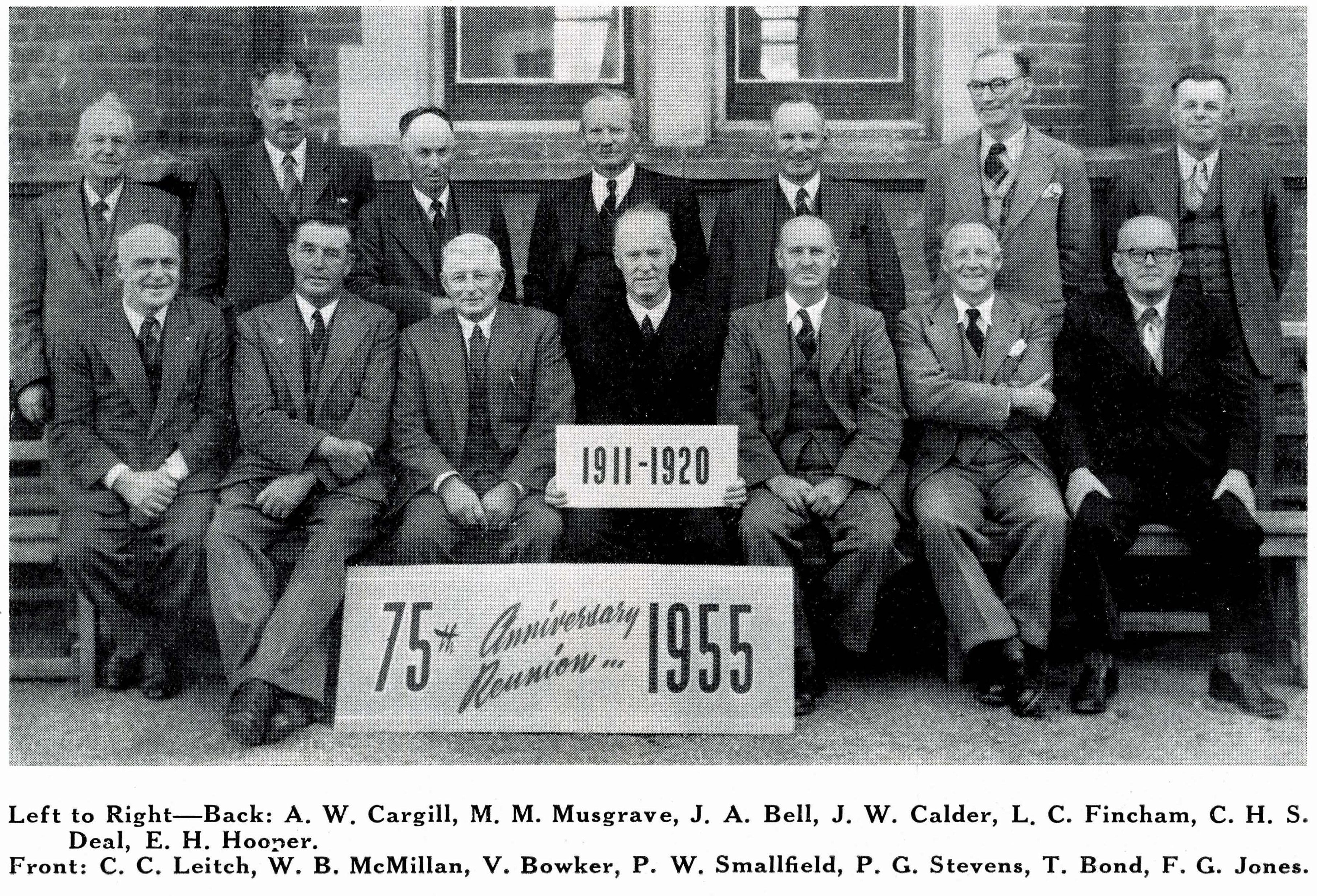 1955 75th Anniversary Reunion 1911-1920