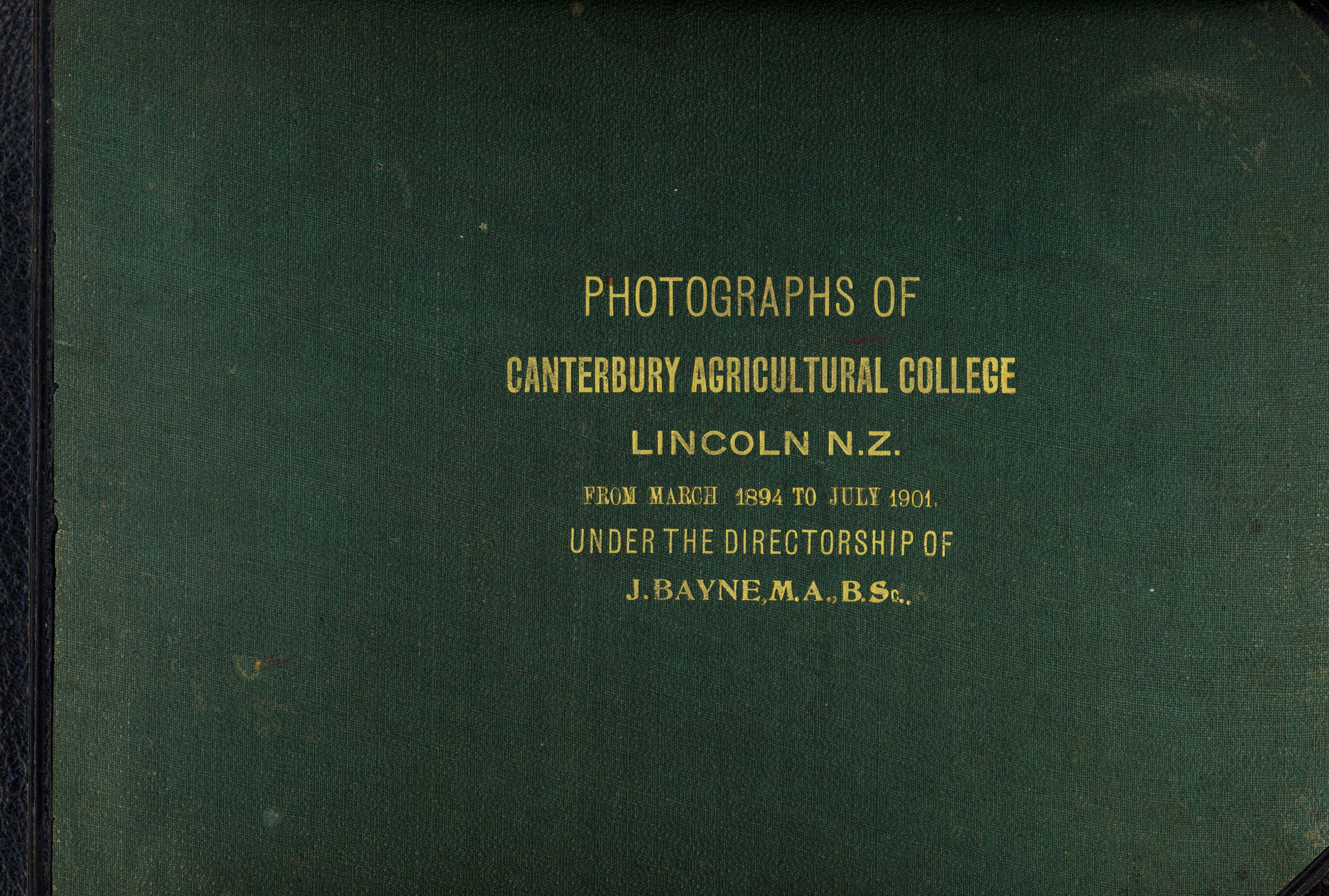 Canterbury Agricultural College Album 1894-1901