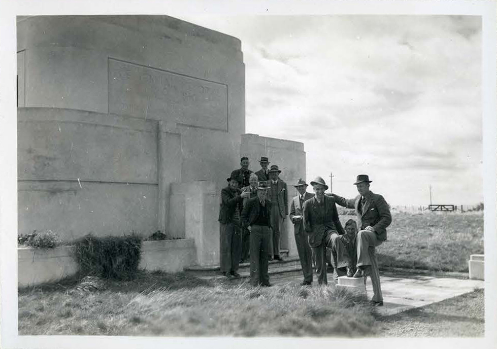 1945 North Island field trip Memorial on Mr Stewart Manawatu