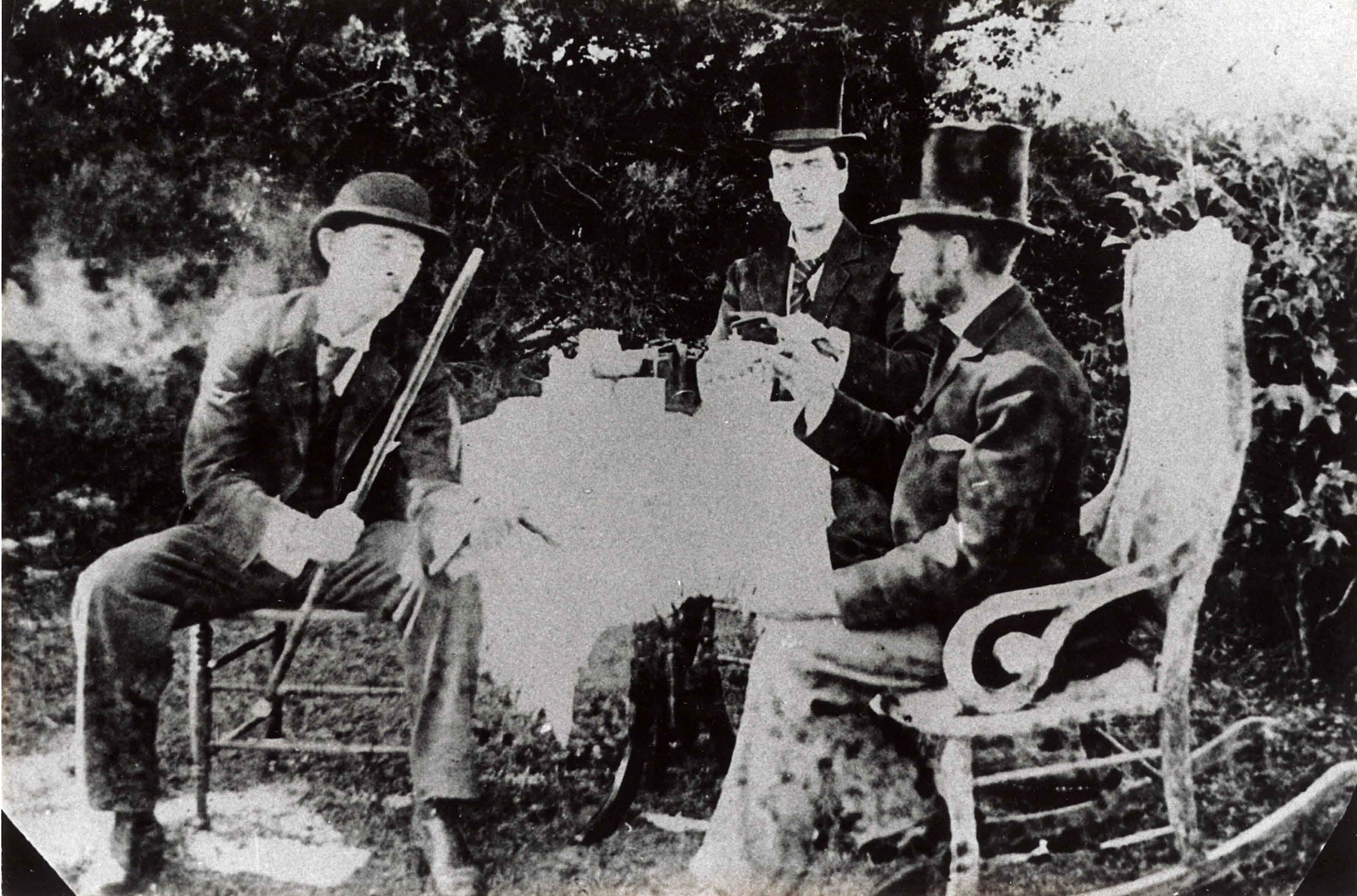 Pre 1915 Canterbury Agricultural College Staff having tea