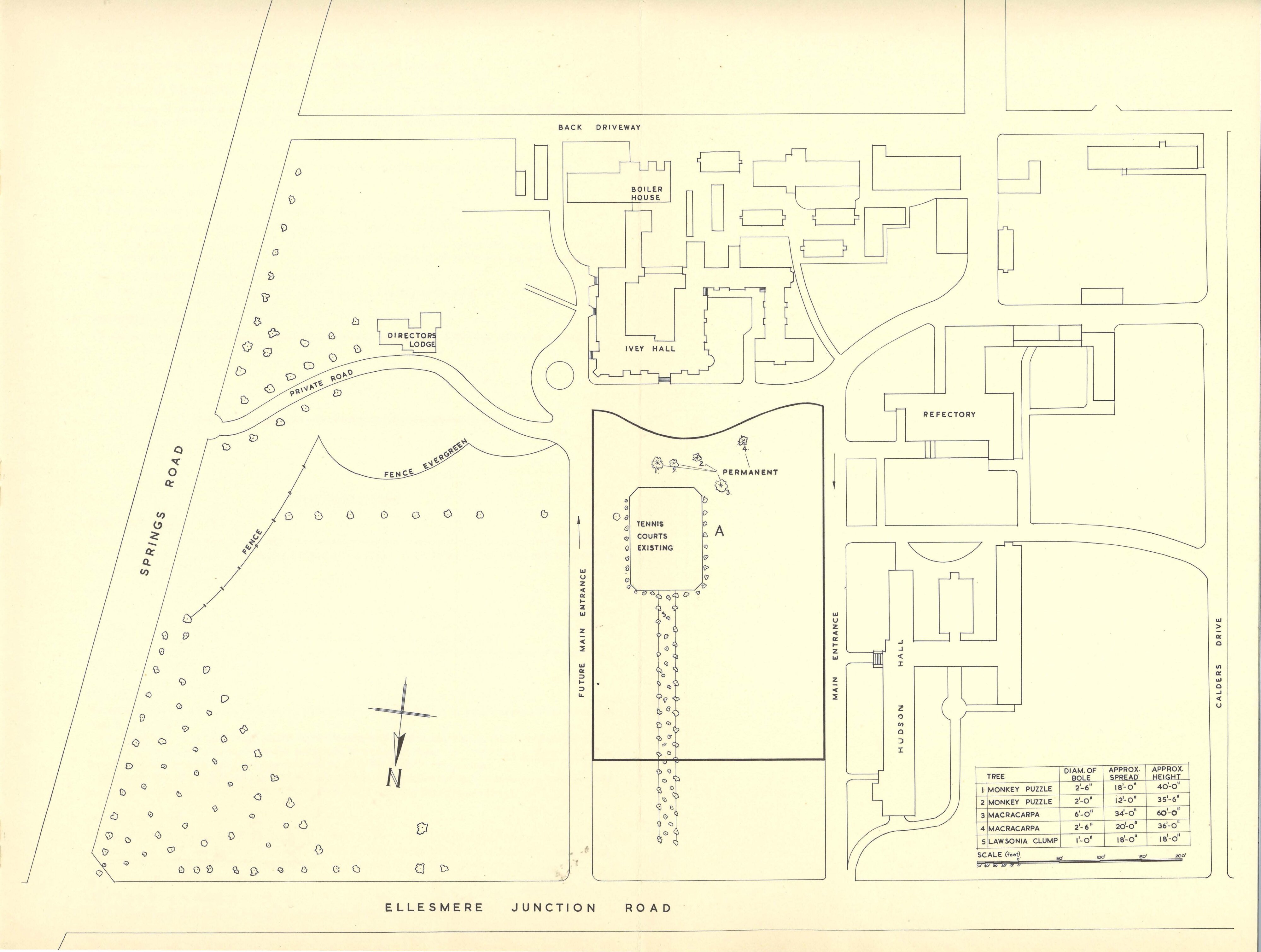 1957 Campus Map