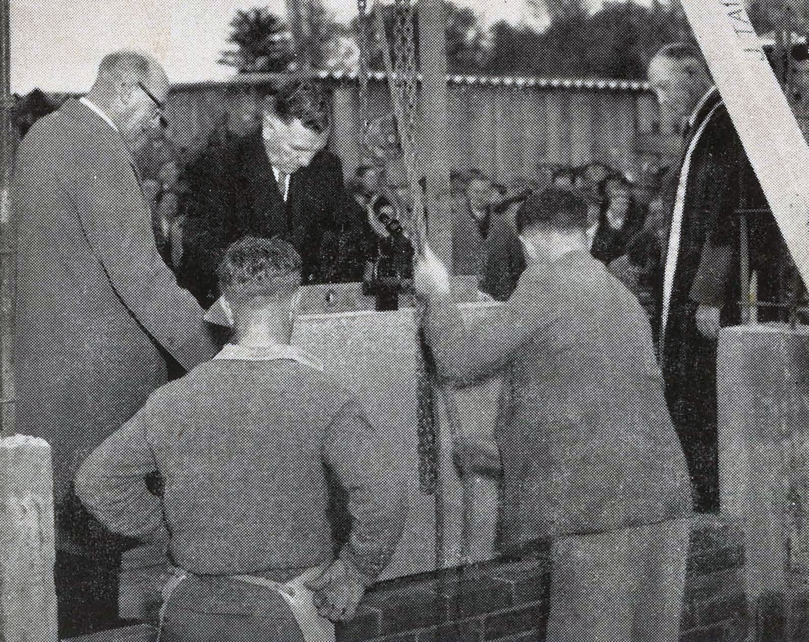 1953 The prime Minister lays the foundation stone of the refectory block