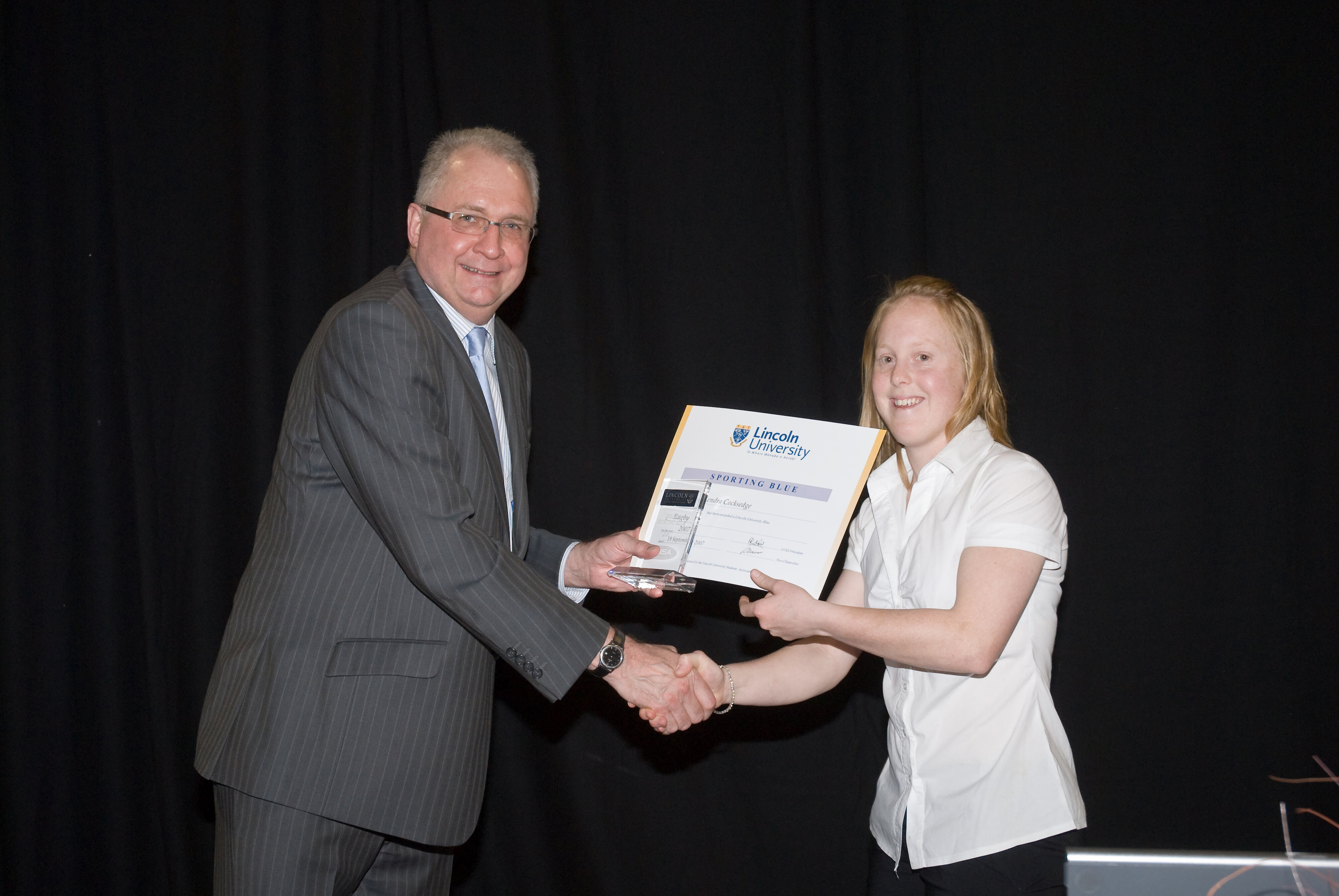 2007 Lincoln University Blues and Golds Award 50