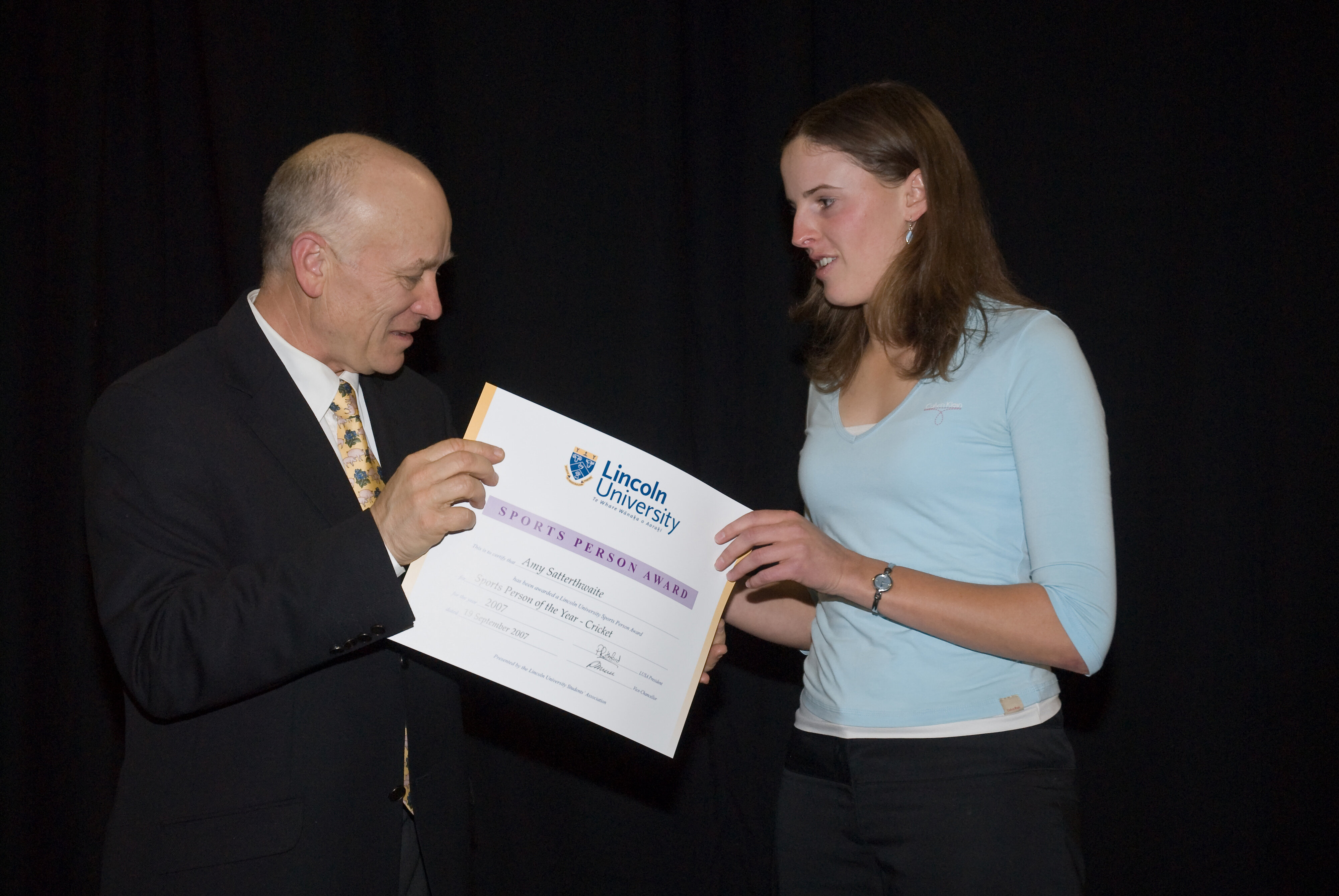 2007 Lincoln University Blues and Golds Award 70