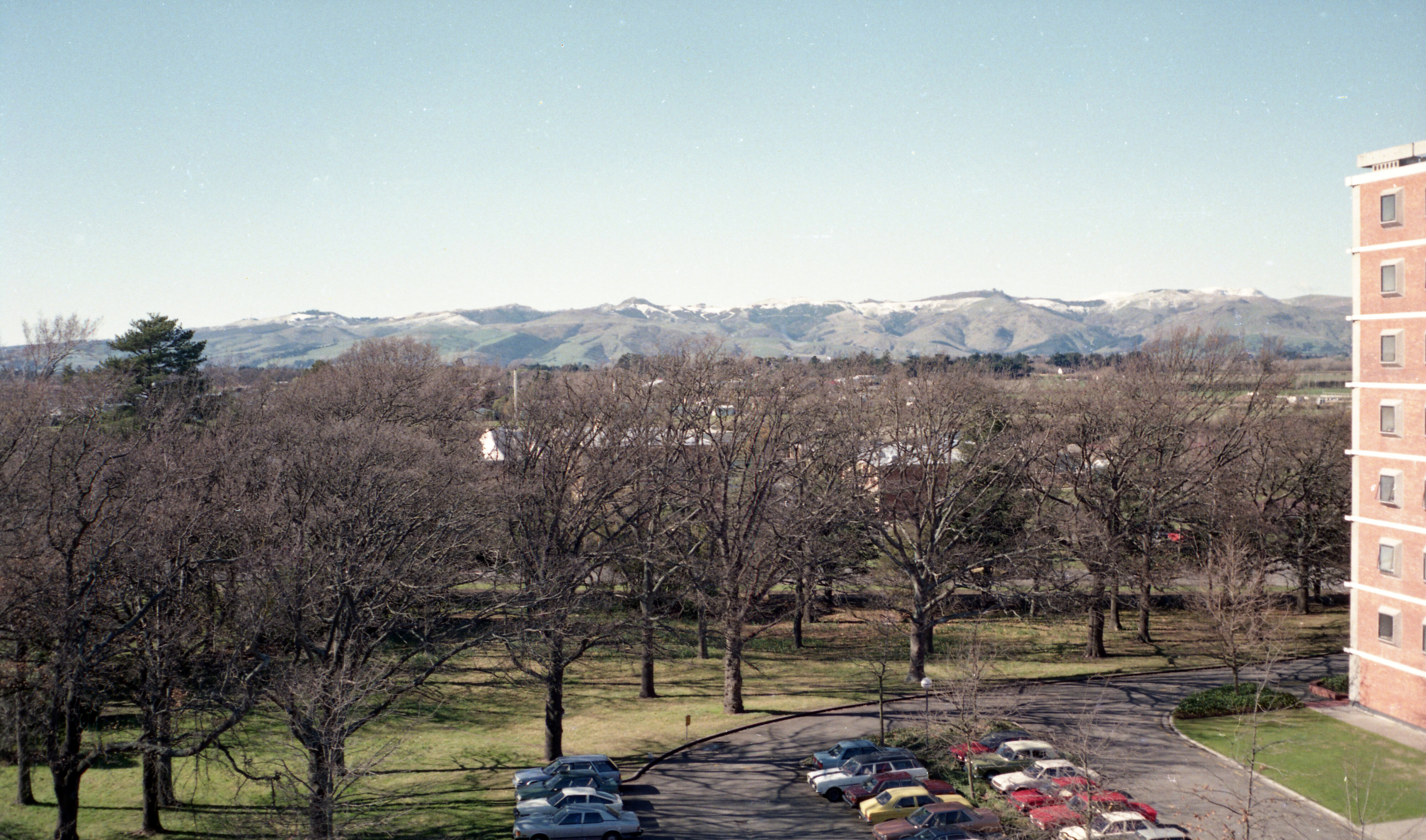 1988 Looking towards Port Hills from Hilgendorf Building 2