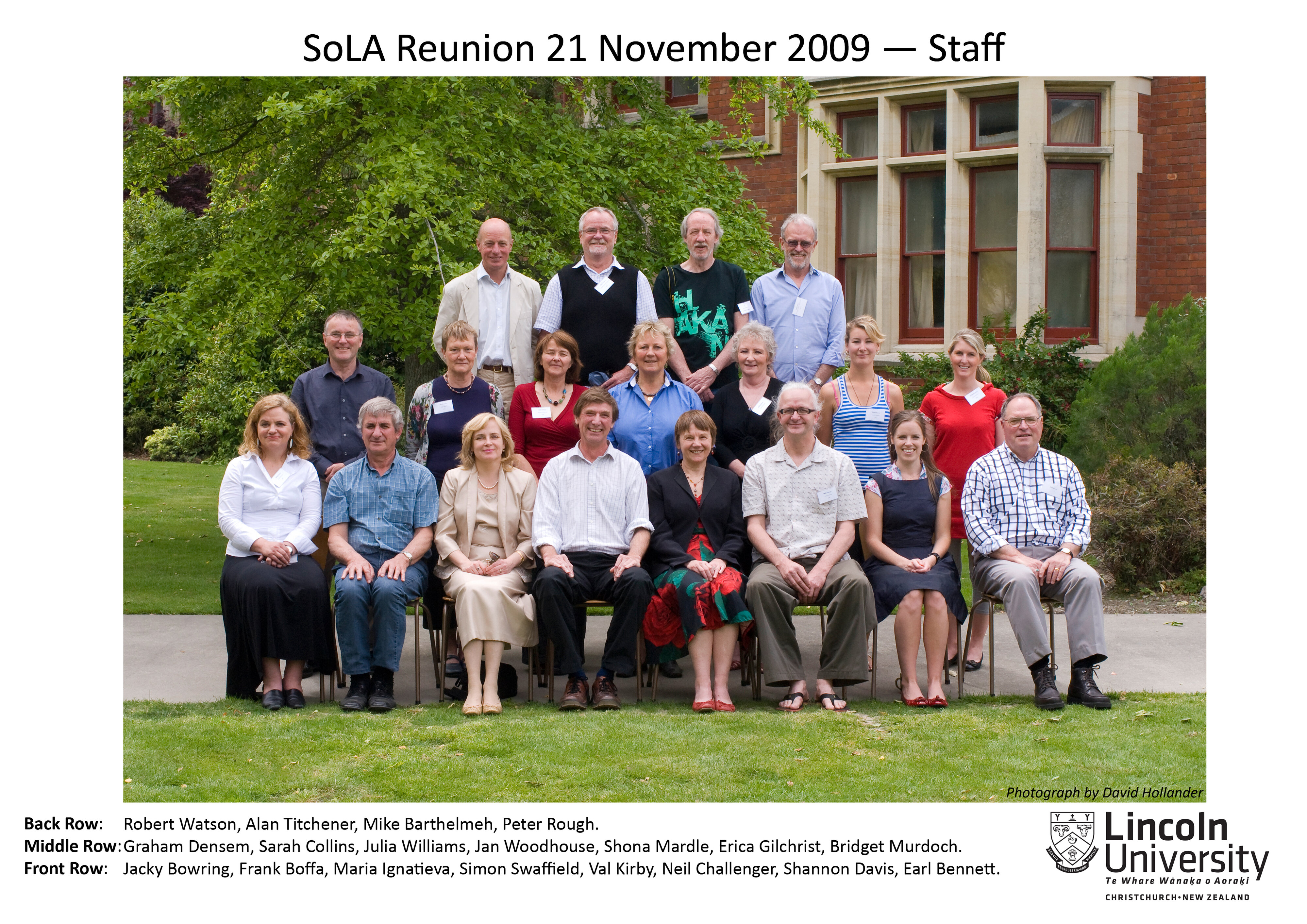 2009 SoLA Reunion - Staff