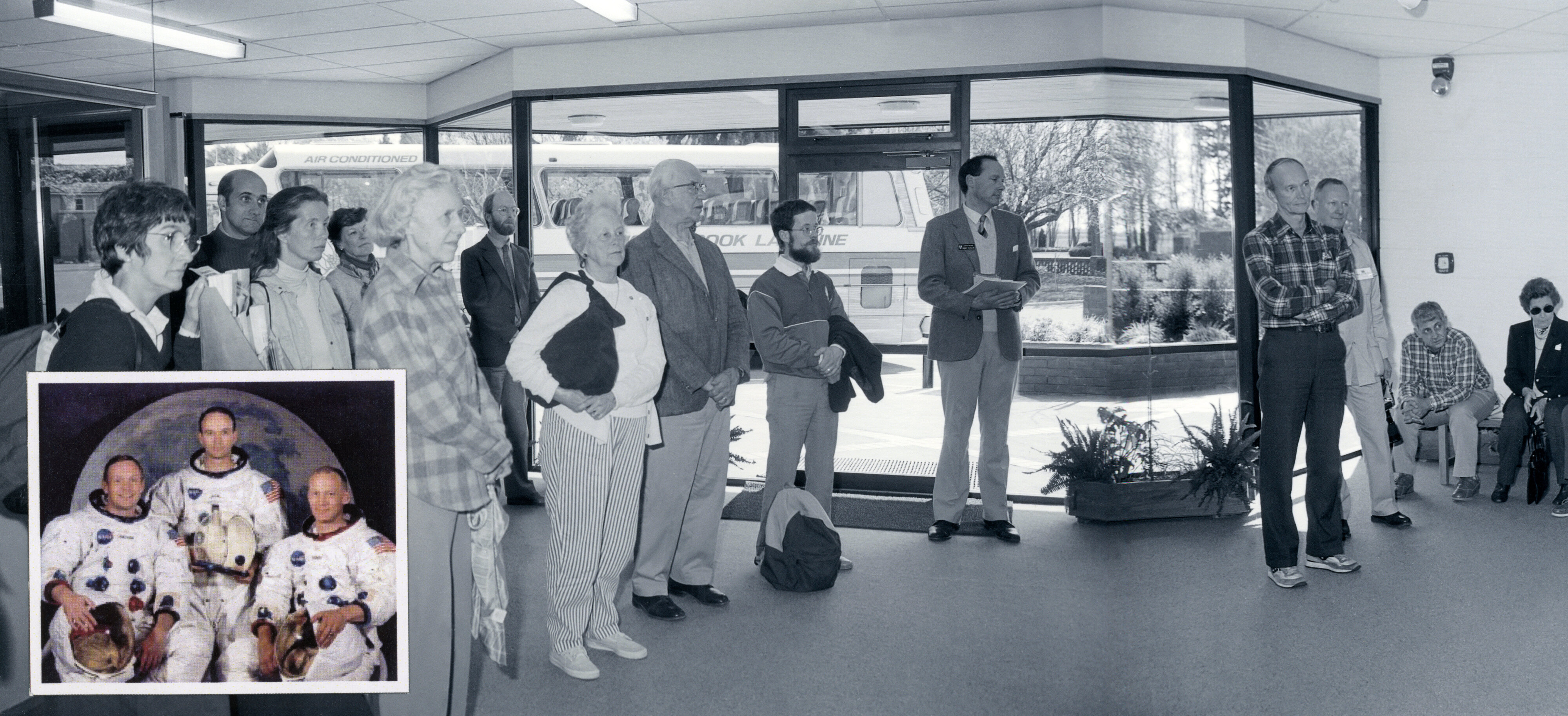 1987 Colonel Michael Collins lunar astronaut visit to Lincoln 2