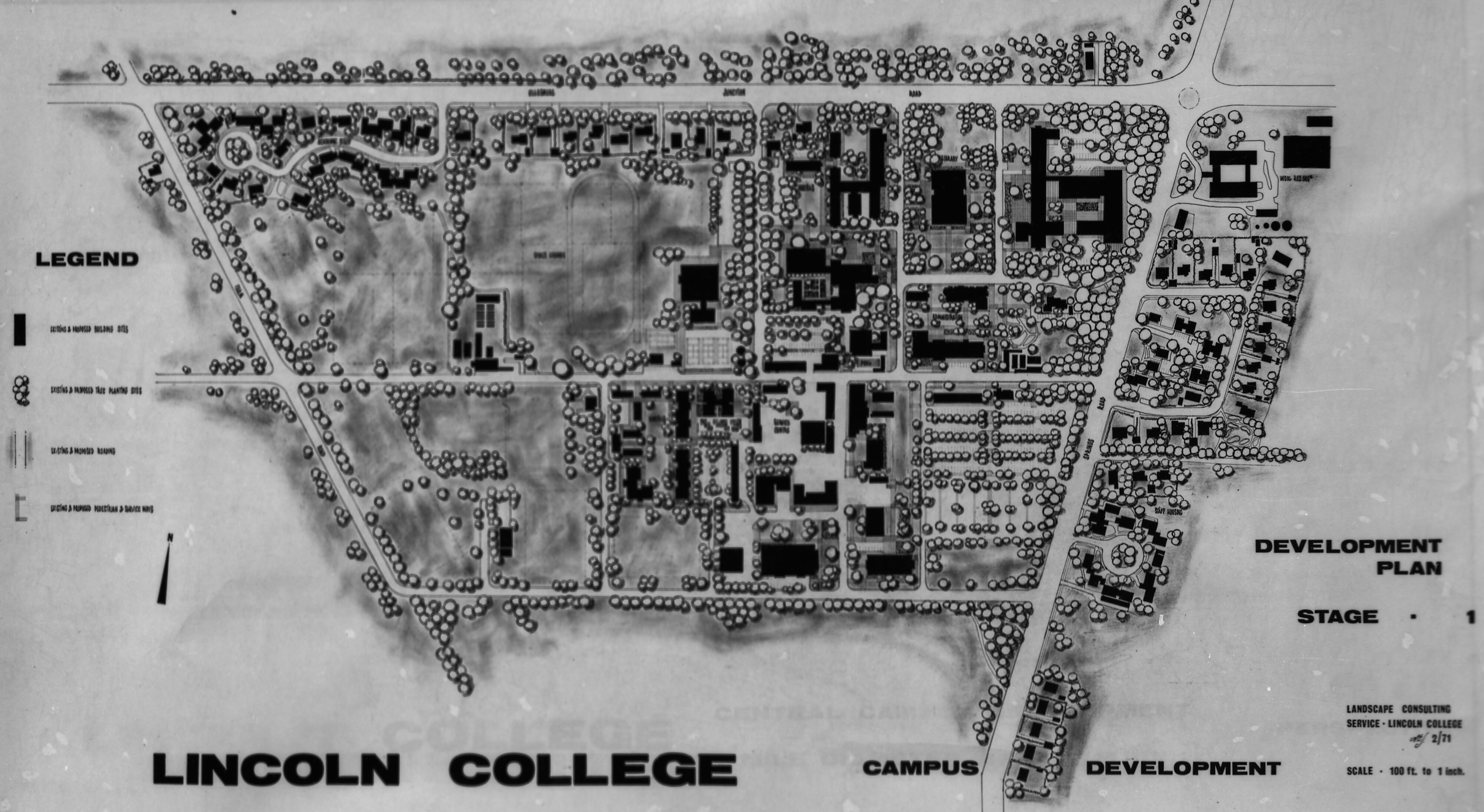 A College Layout New Buildings and Landscape Stage 1
