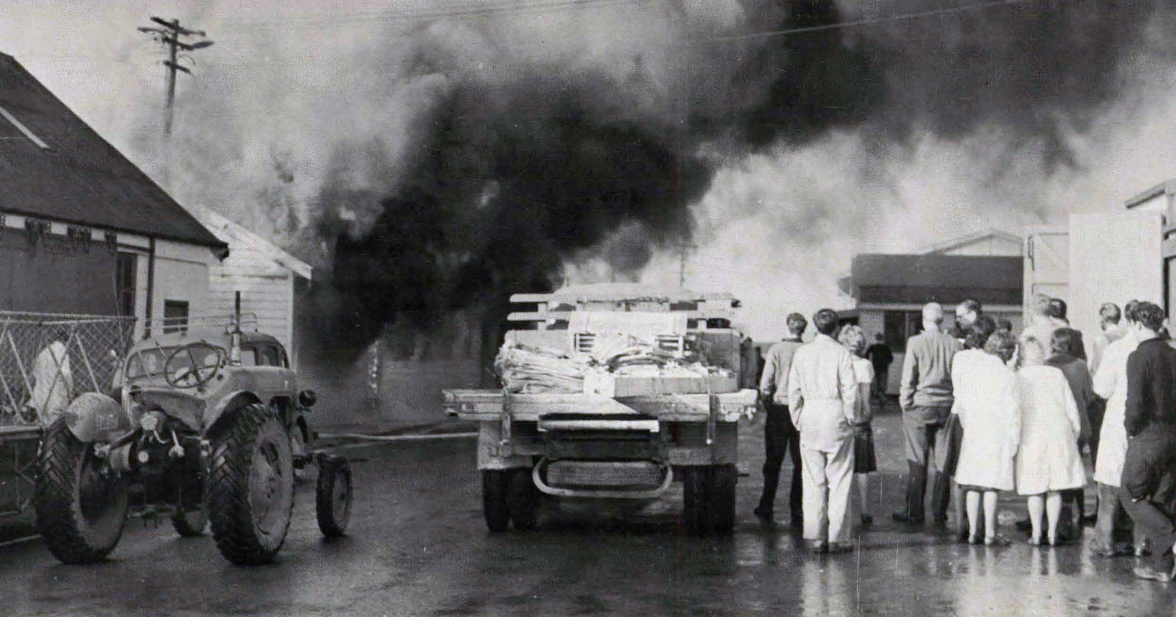 1964 E Block - A student Hostel goes up in flames
