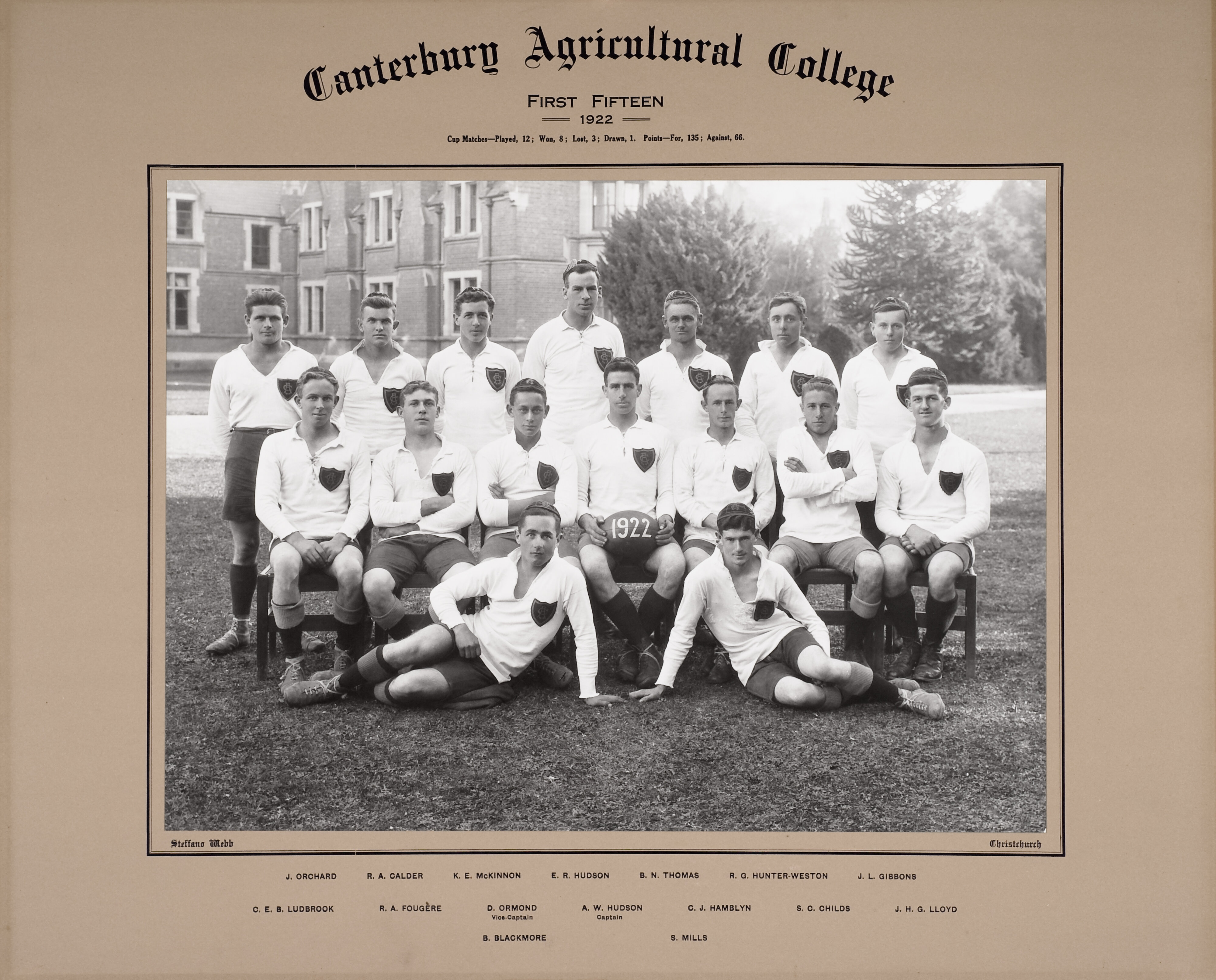 1922 Rugby First Fifteen