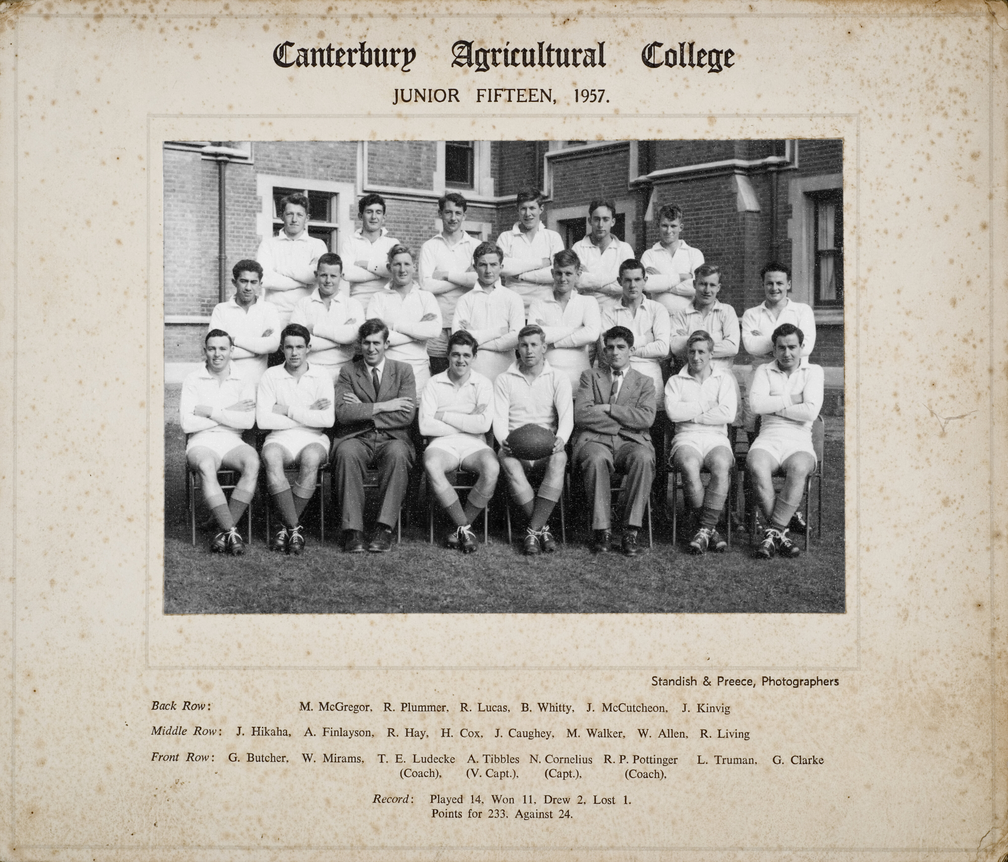 1957 Rugby Junior Fifteen