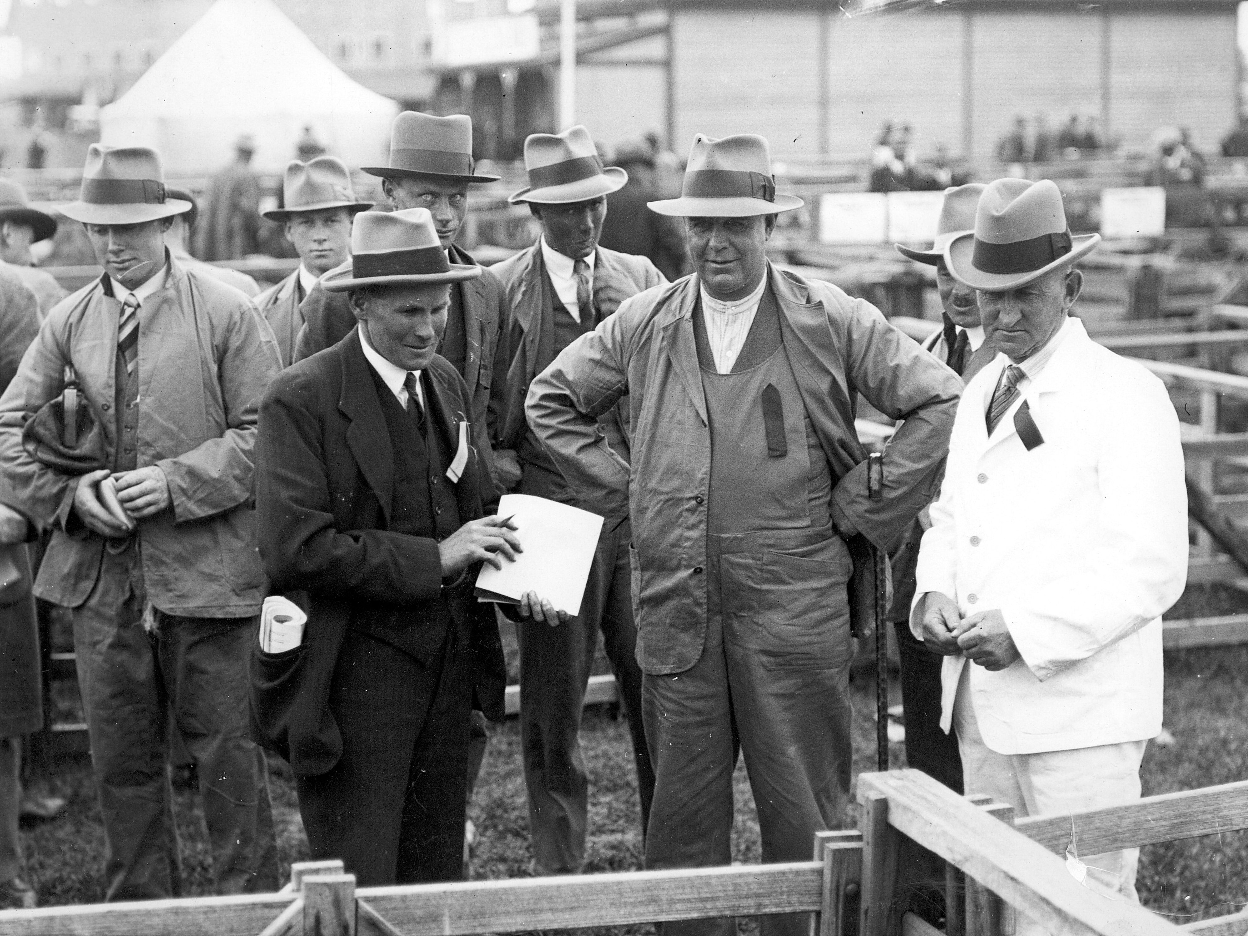 Judging at Canterbury A&amp;P Show Nov. 1930