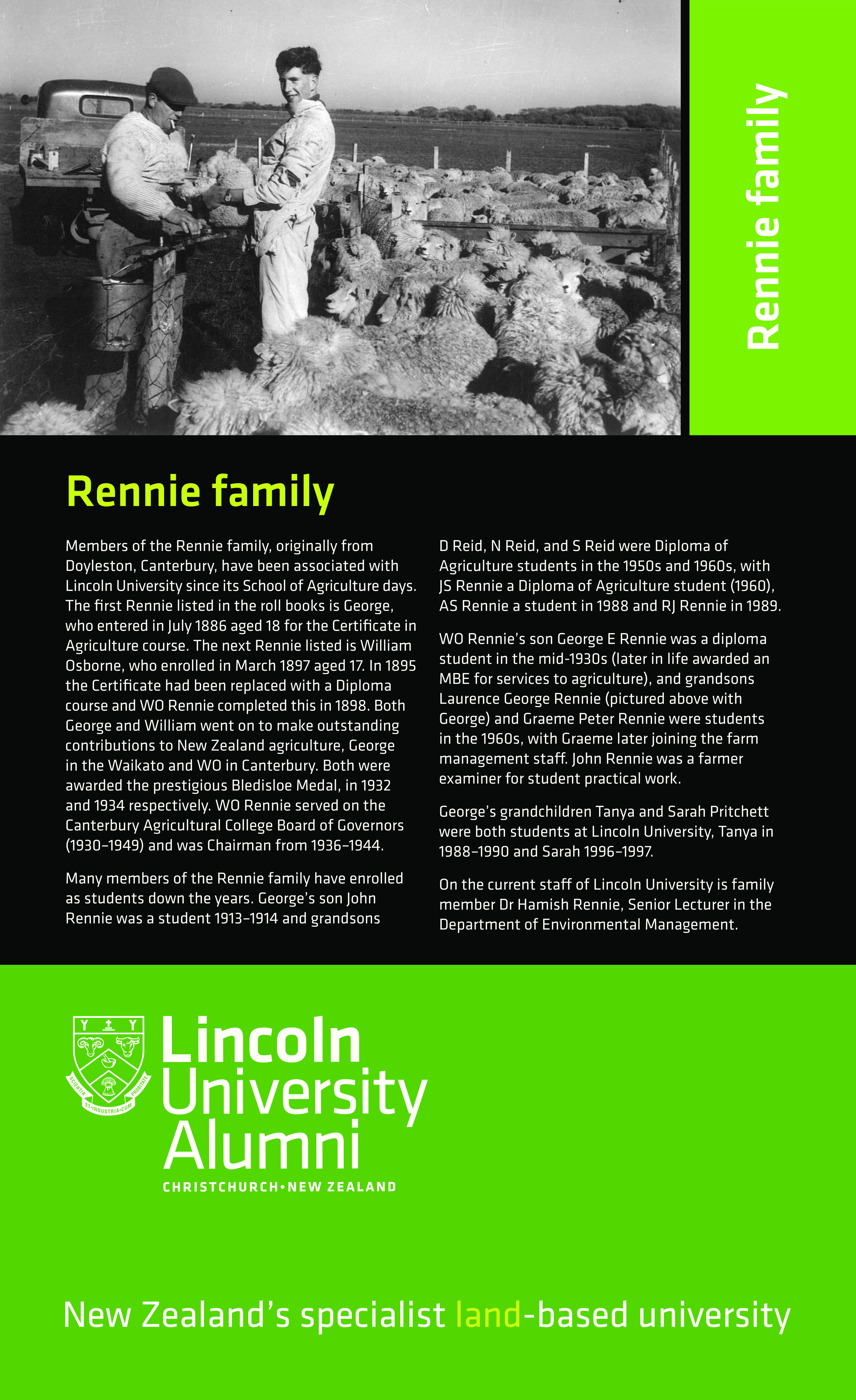 Rennie family poster