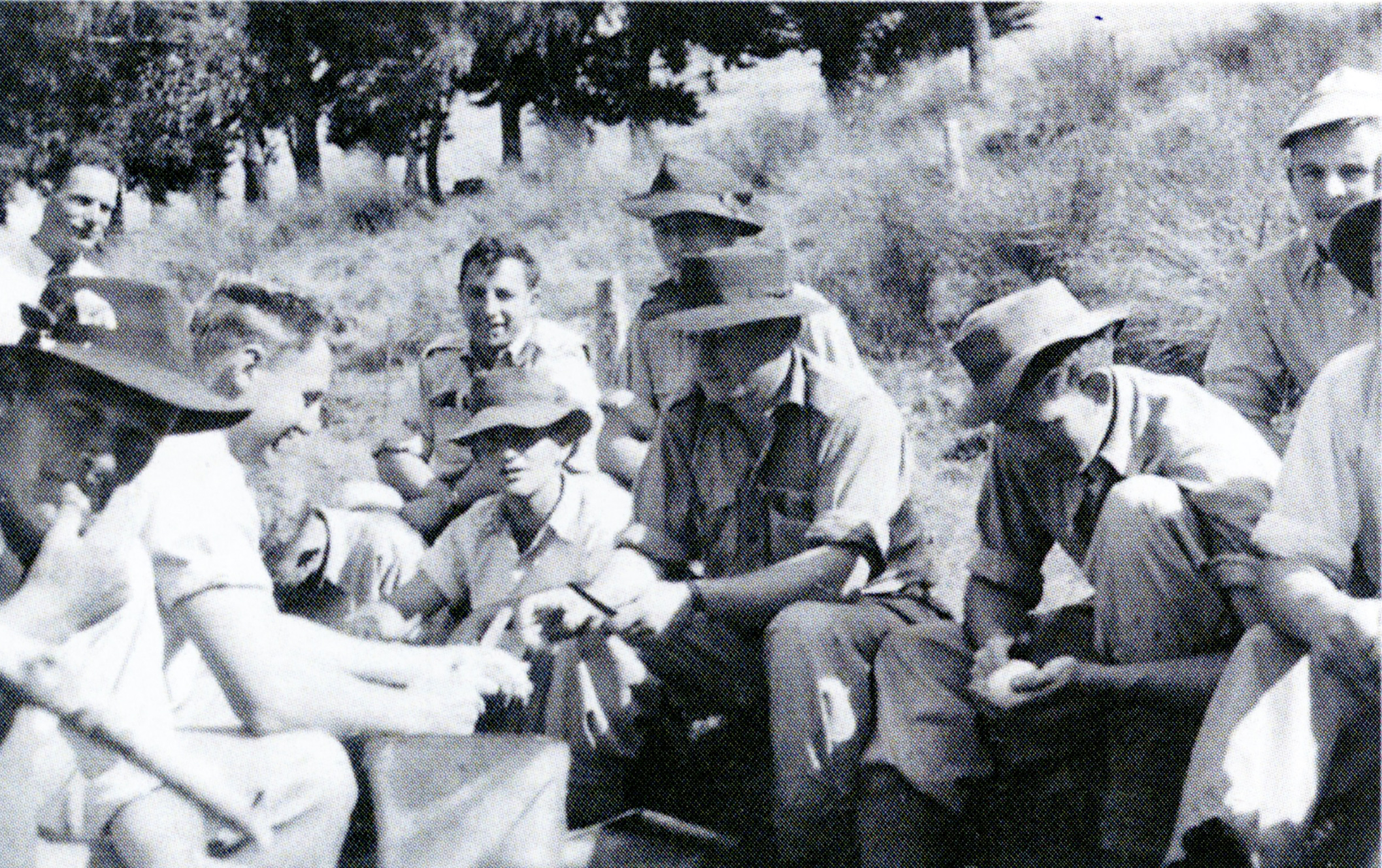 1955 VFM Field Trip - Peeling spuds for dinner
