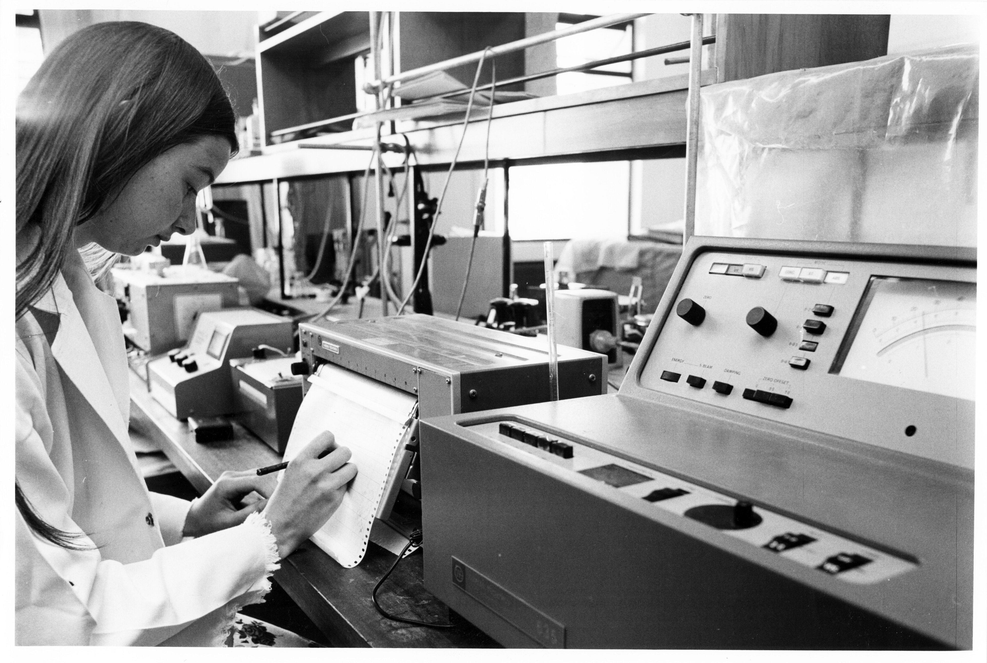 Student working at the lab