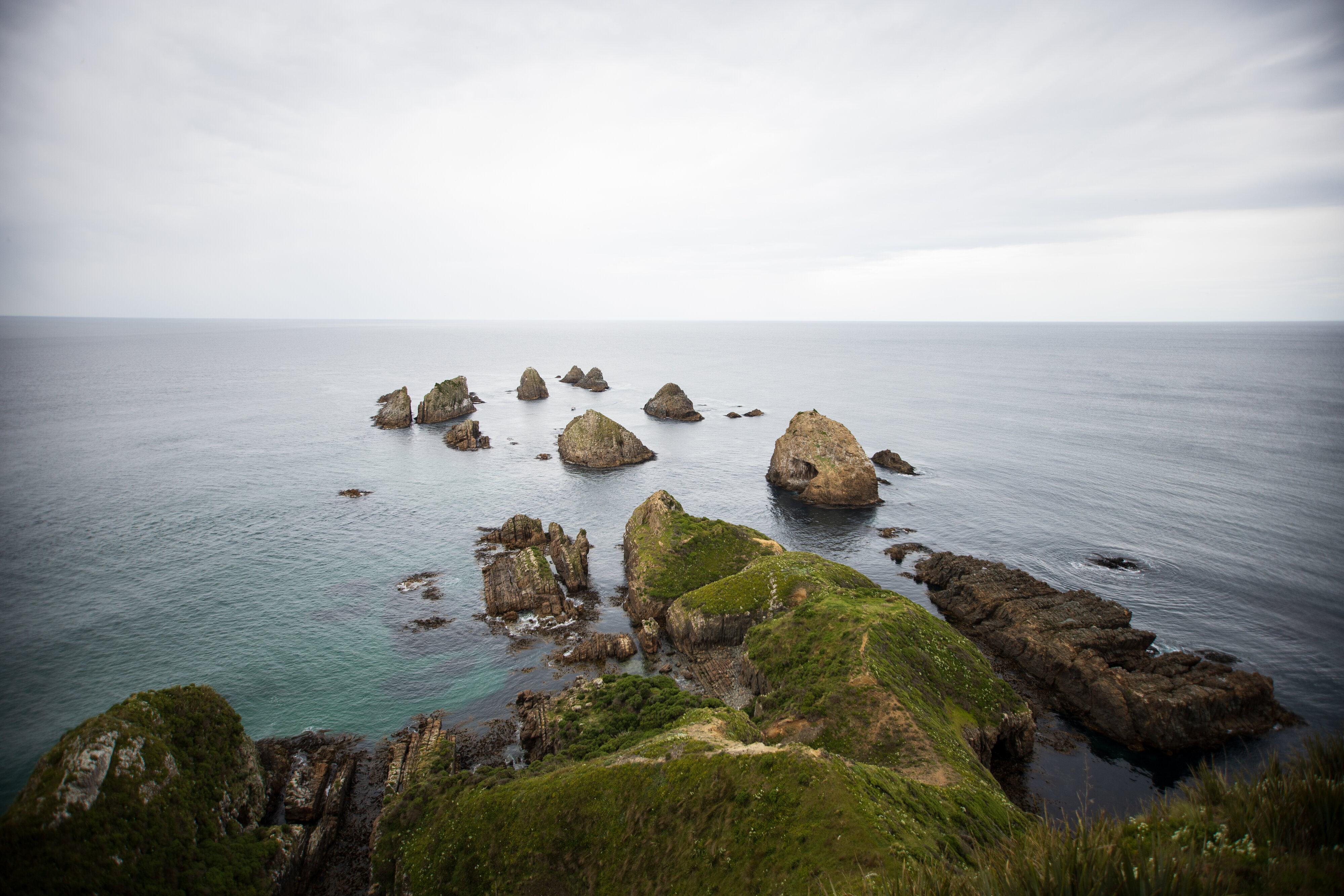 Looking towards the infinite horizon at Nugget Point, Catlins