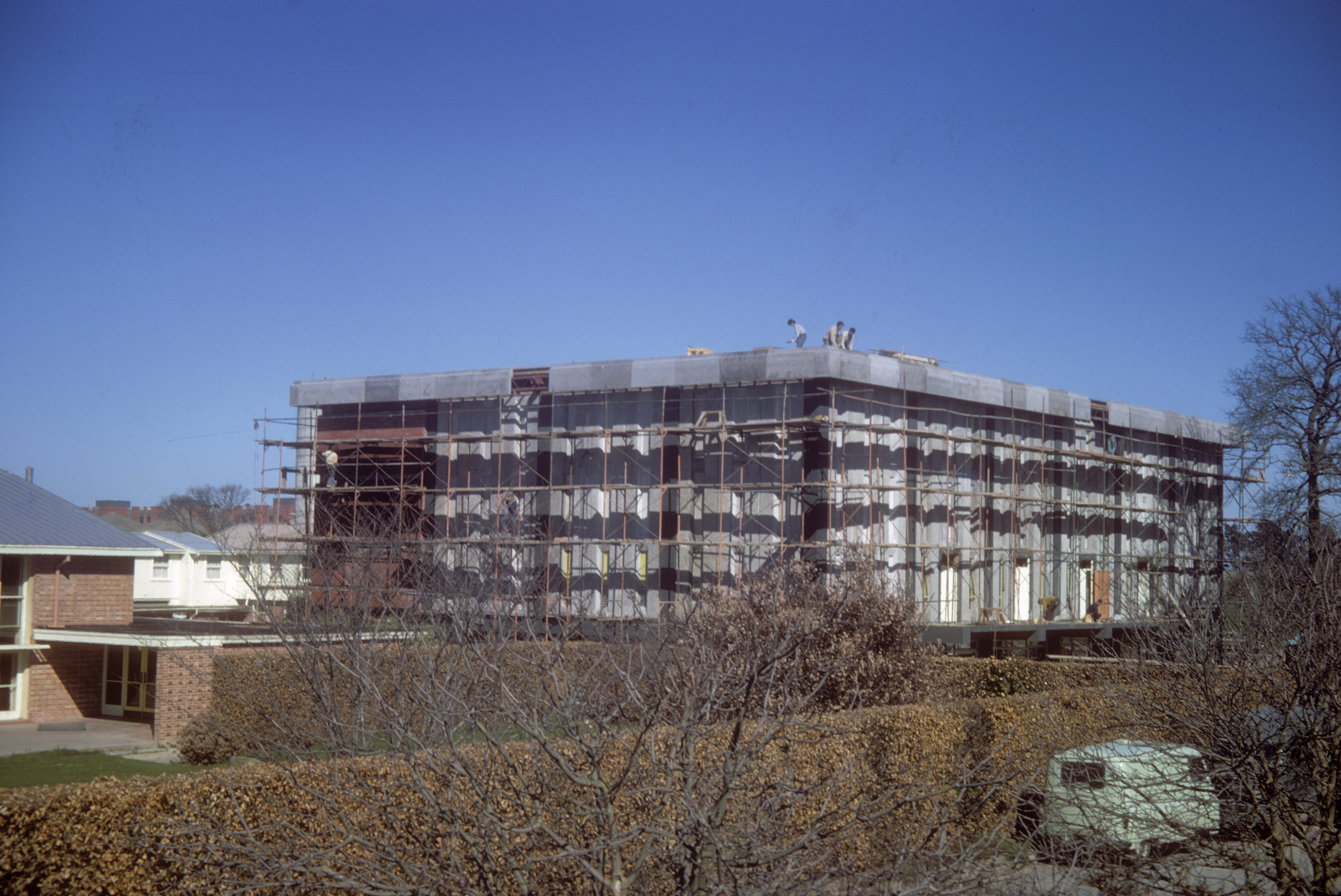 c1970 Gillespie Hall construction
