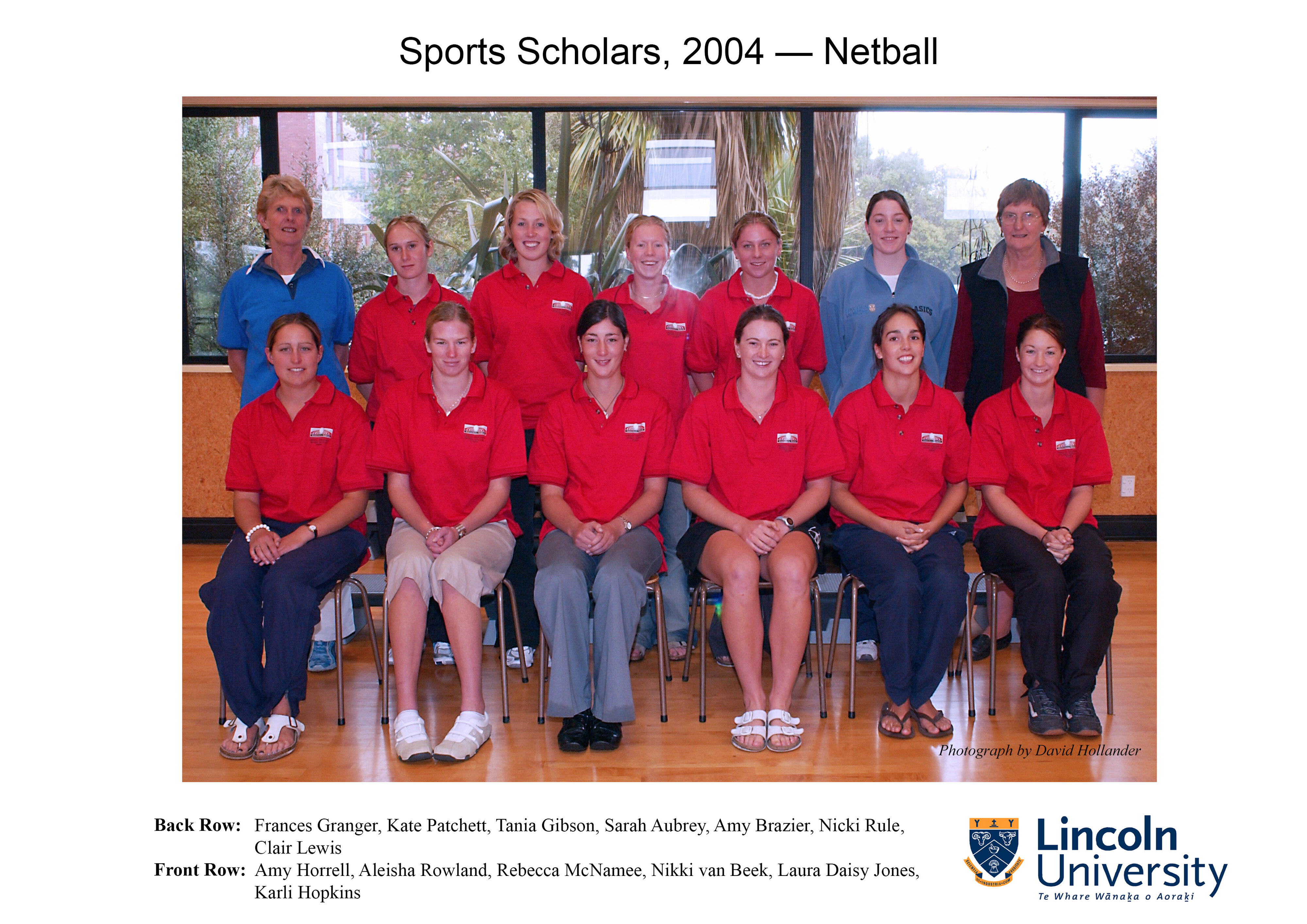 2004 Lincoln University sports scholars - Netball