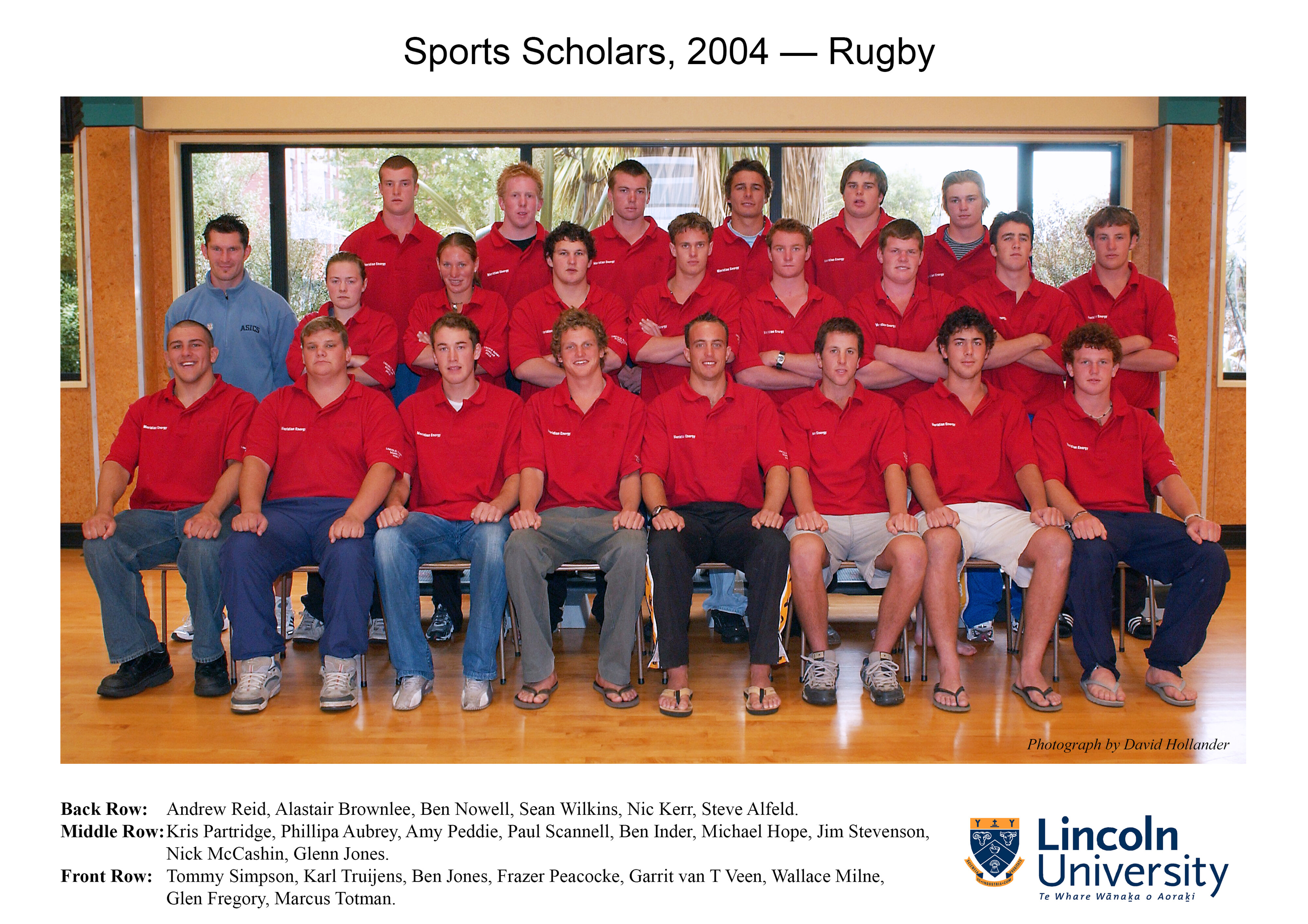 2004 Lincoln University sports scholars - Rugby