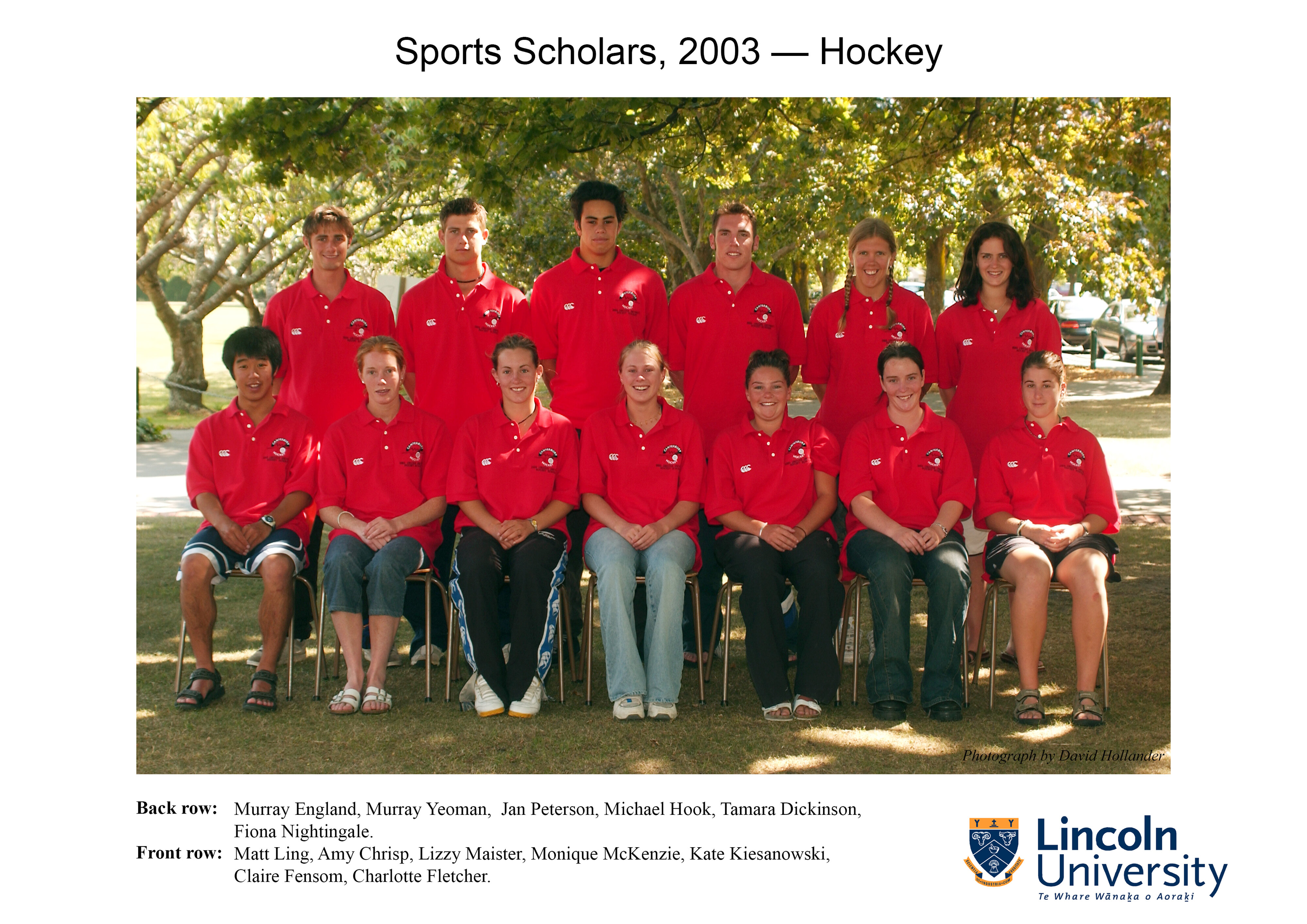 2003 Lincoln University sports scholars - Hockey
