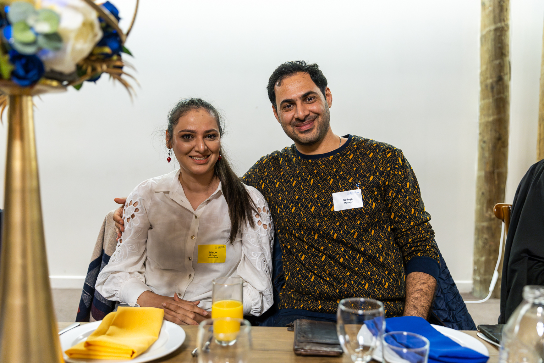 Minoo Mohajer and Sadegh Mohajer at the 2024 PhD Dinner