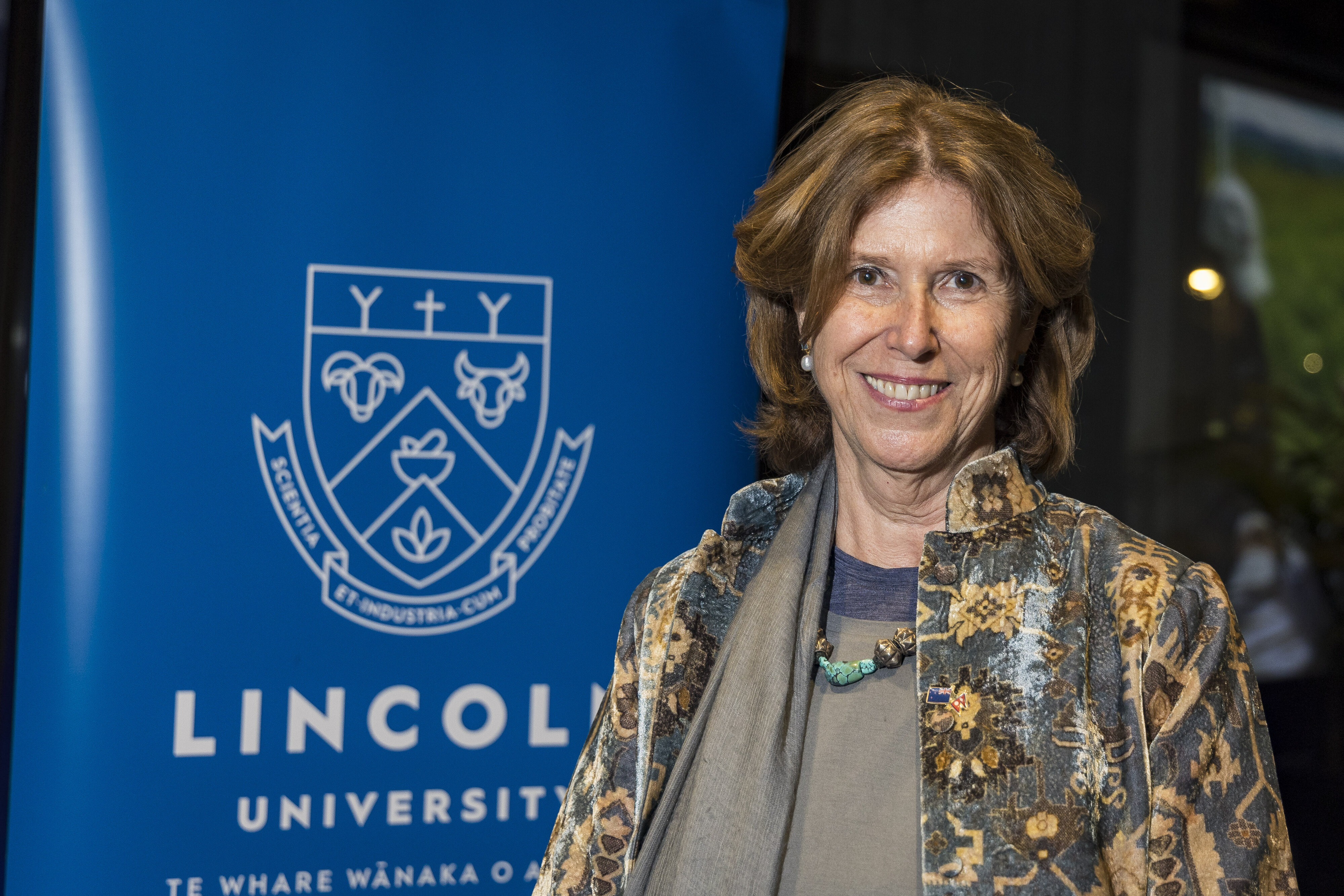 Lisa Choegyal, recipient of the Lincoln University Medal, at the Chancellor's Cocktail Function, 2024 (4)