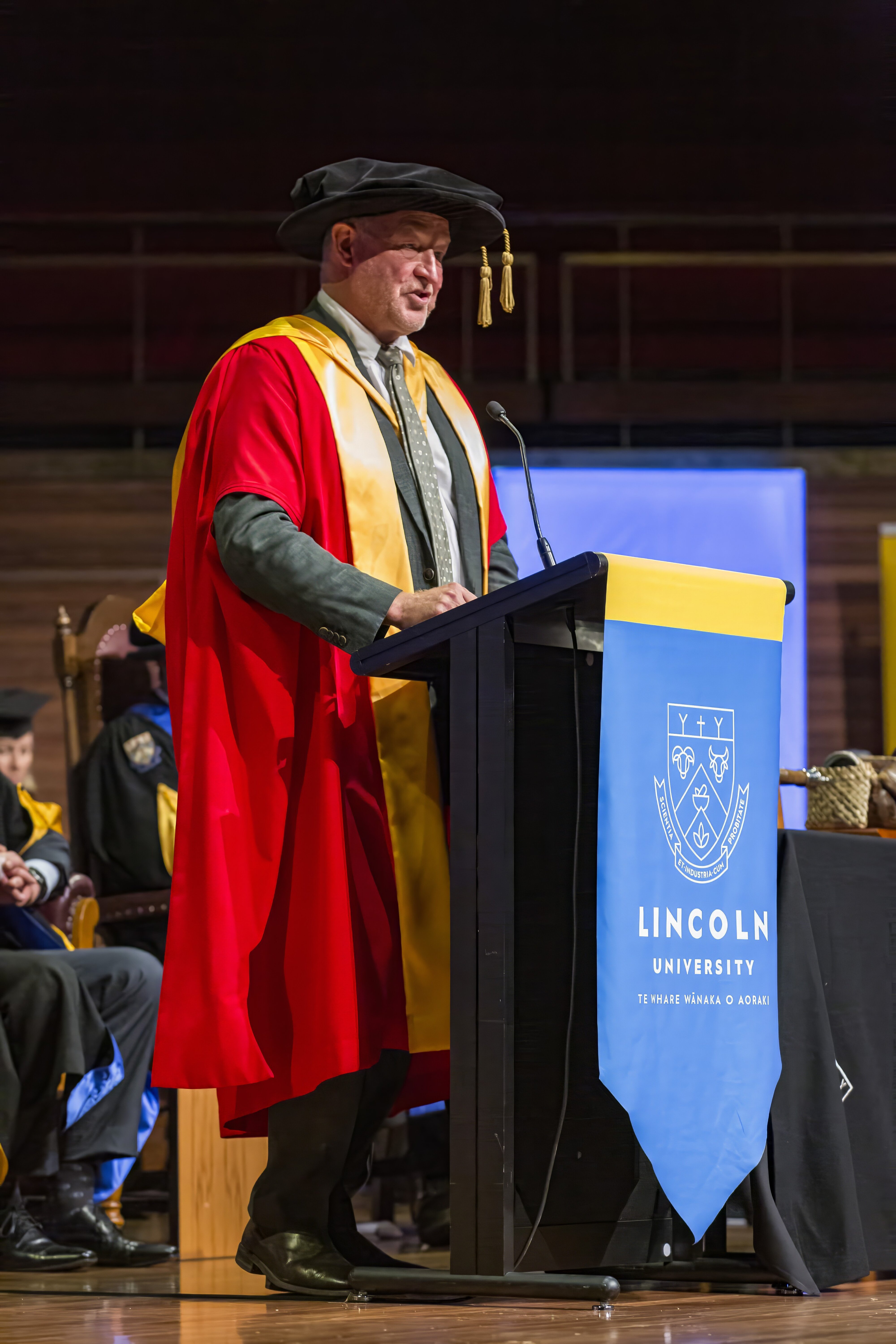 At the graduation ceremony, Stephen Mark Smith: 2024 Lincoln University graduation 11