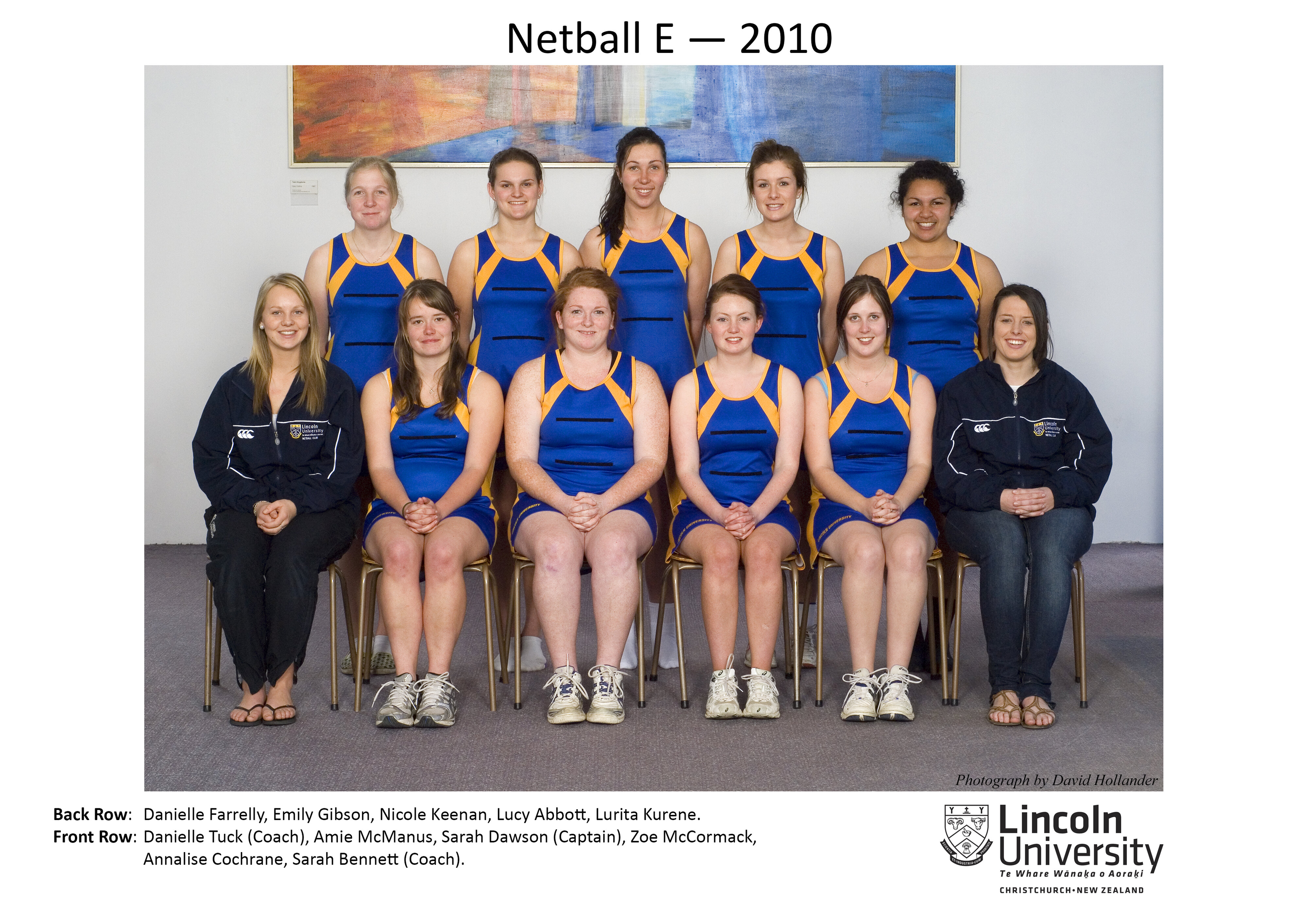 2010 Netball Team E