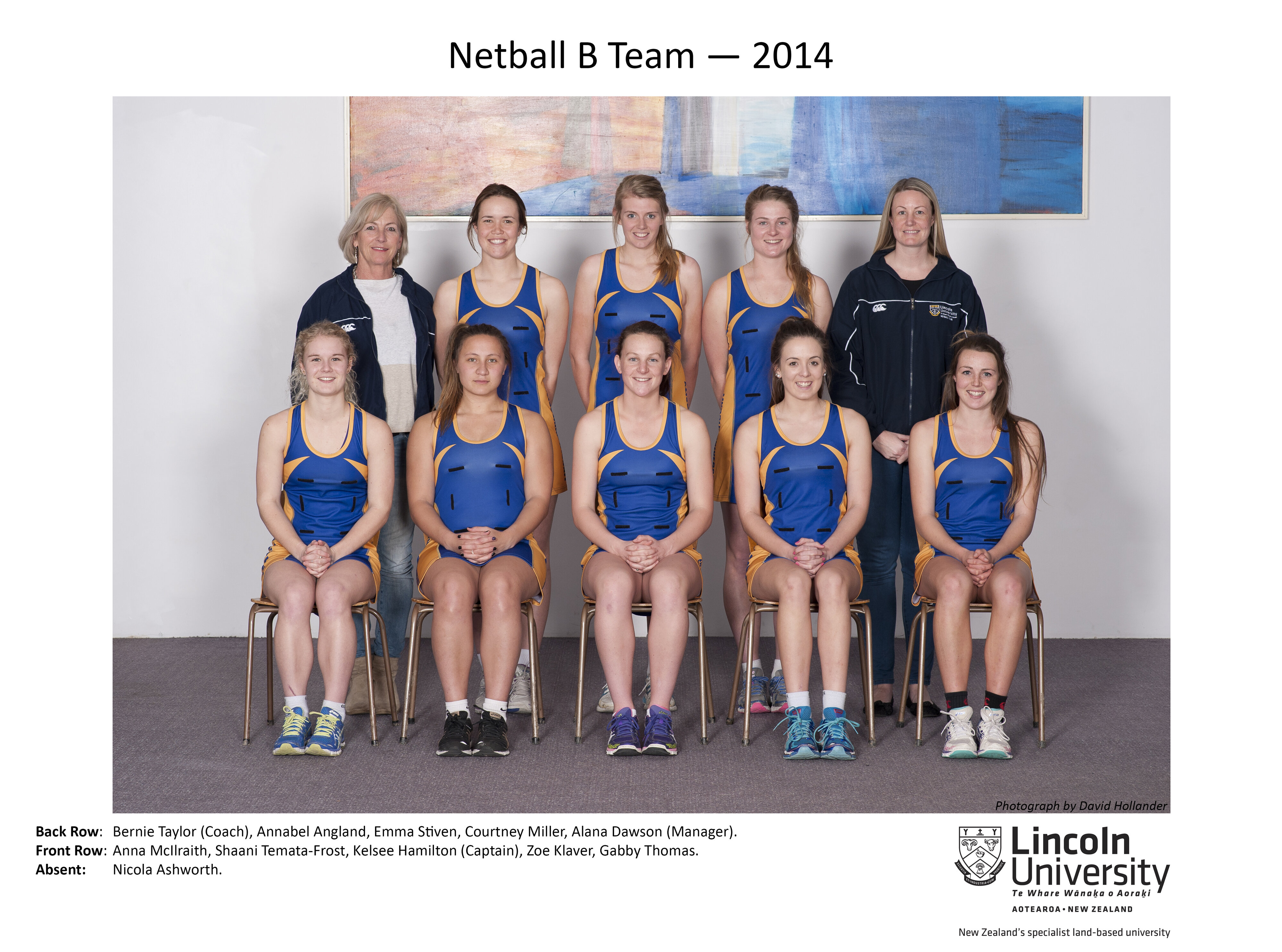 2014 Netball B Team