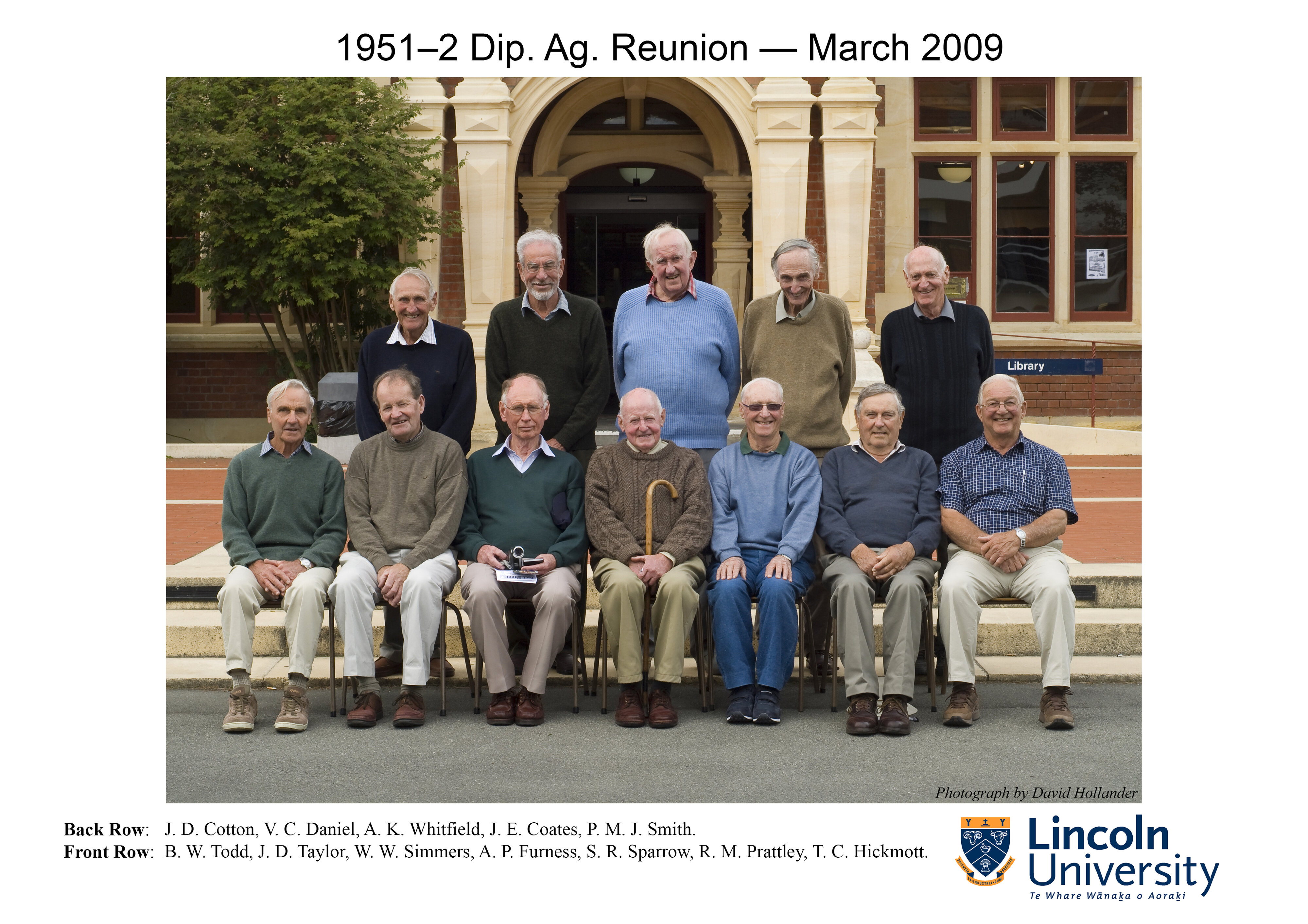1951-2 DipAg Reunion, March 2009