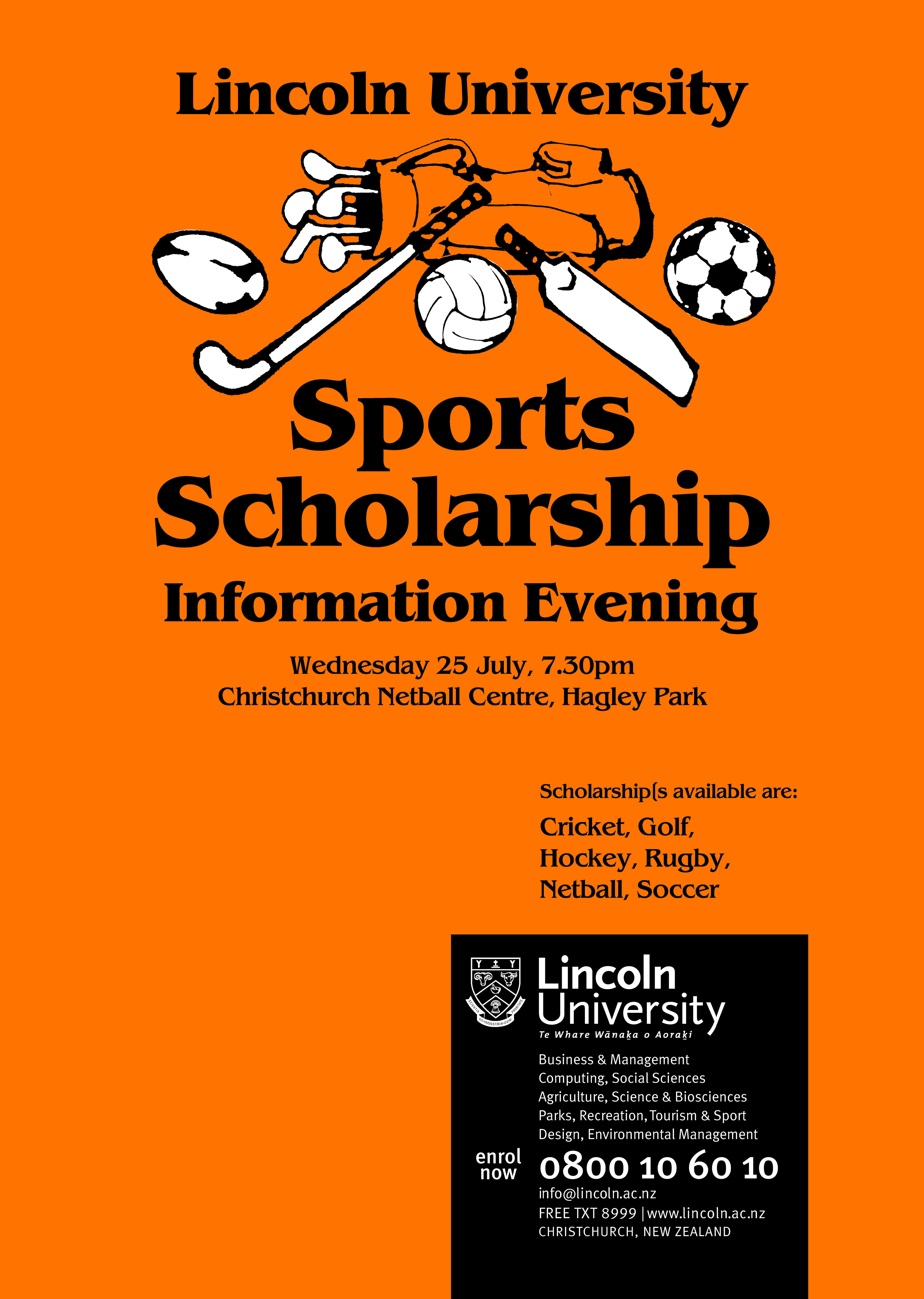 2007 Sports Scholarship Information Evening Poster