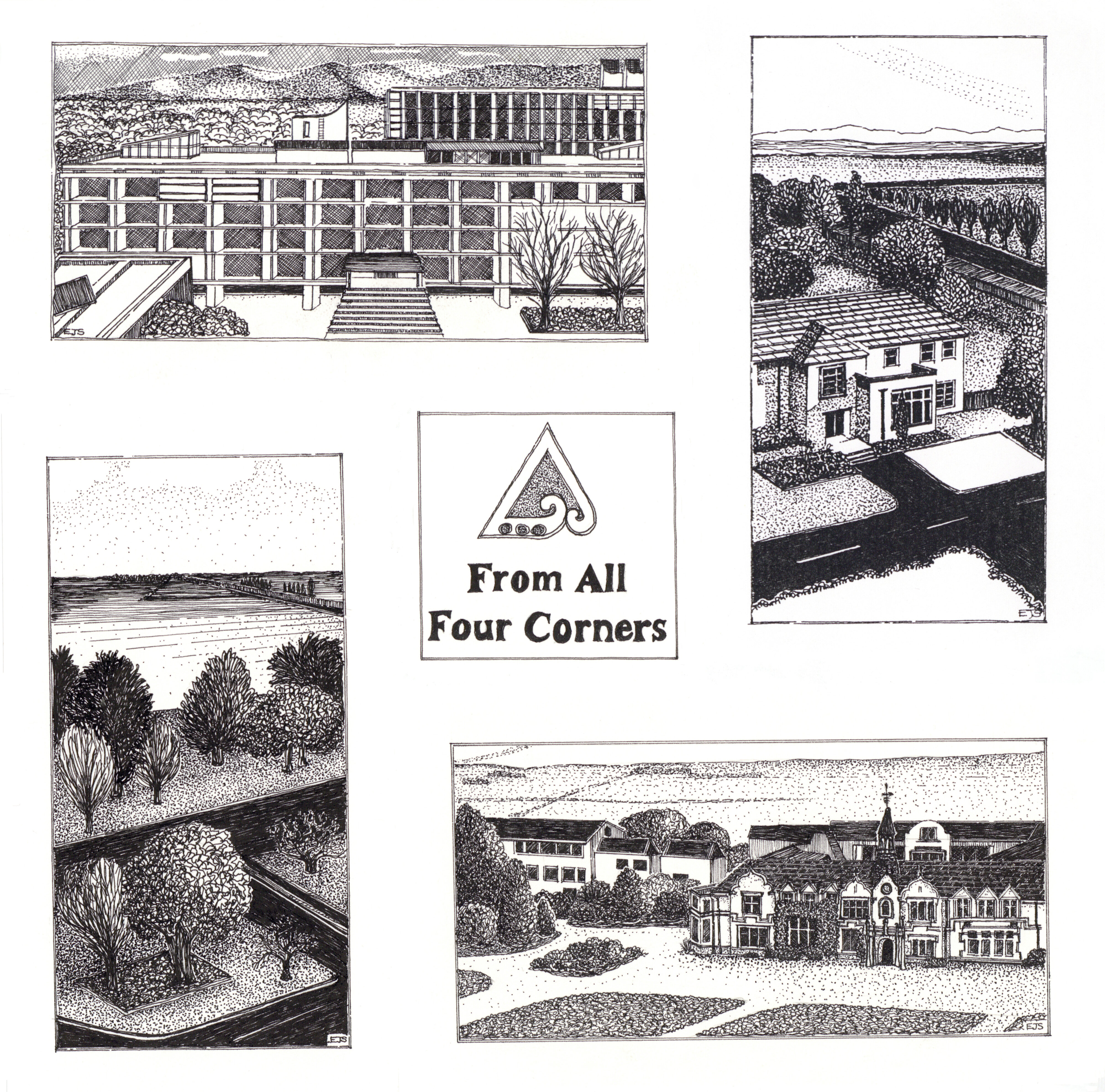 Drawing, "From all Four Corners"