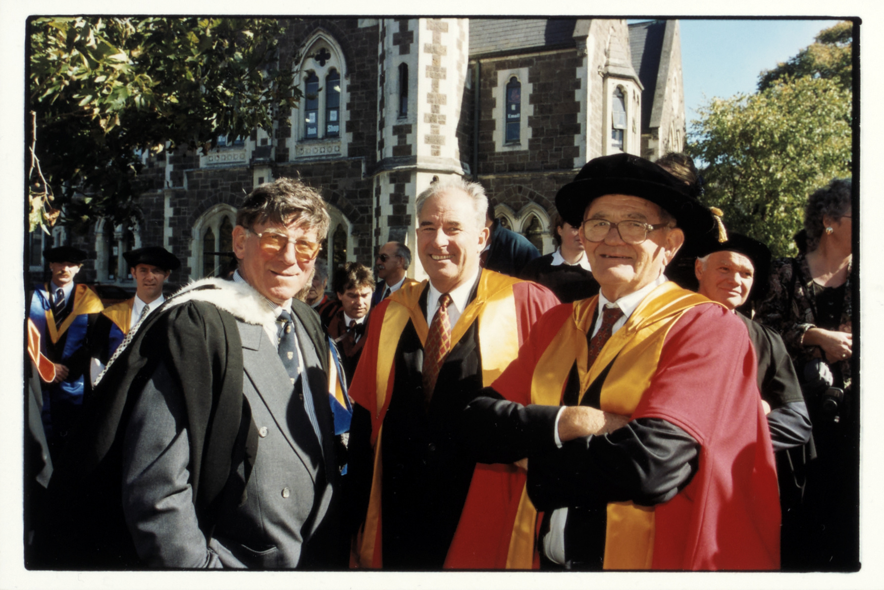 1999 Graduation ceremony: Neil Gow, Don McKinnon and Ronald Ramsay Trotter 01 