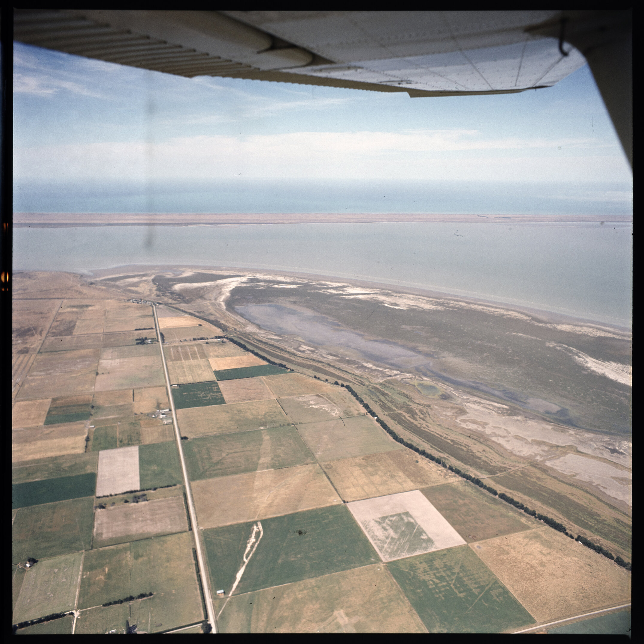 Aerial view of Lake Ellesmere, 1972 04