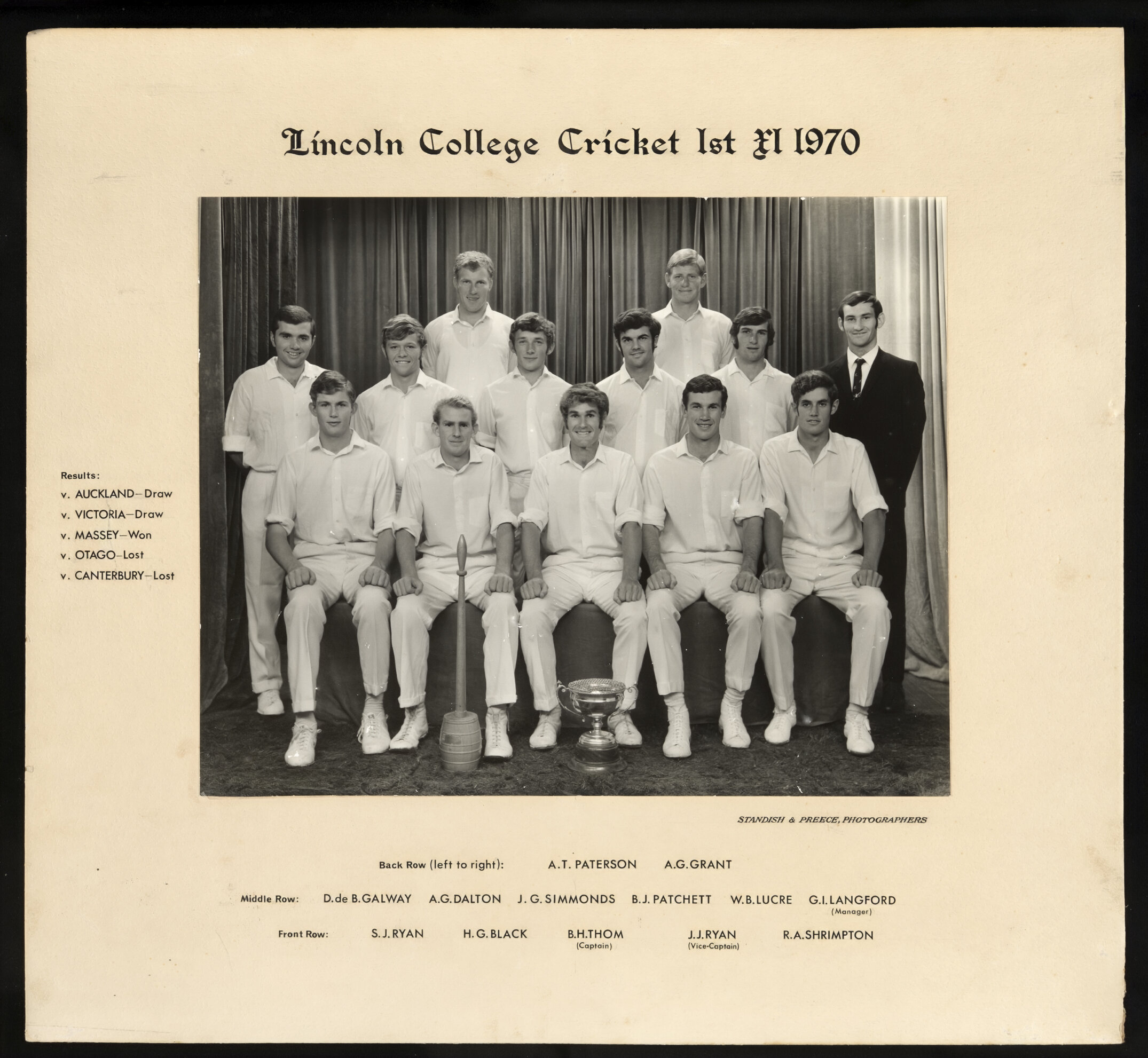 1970 Cricket First Eleven