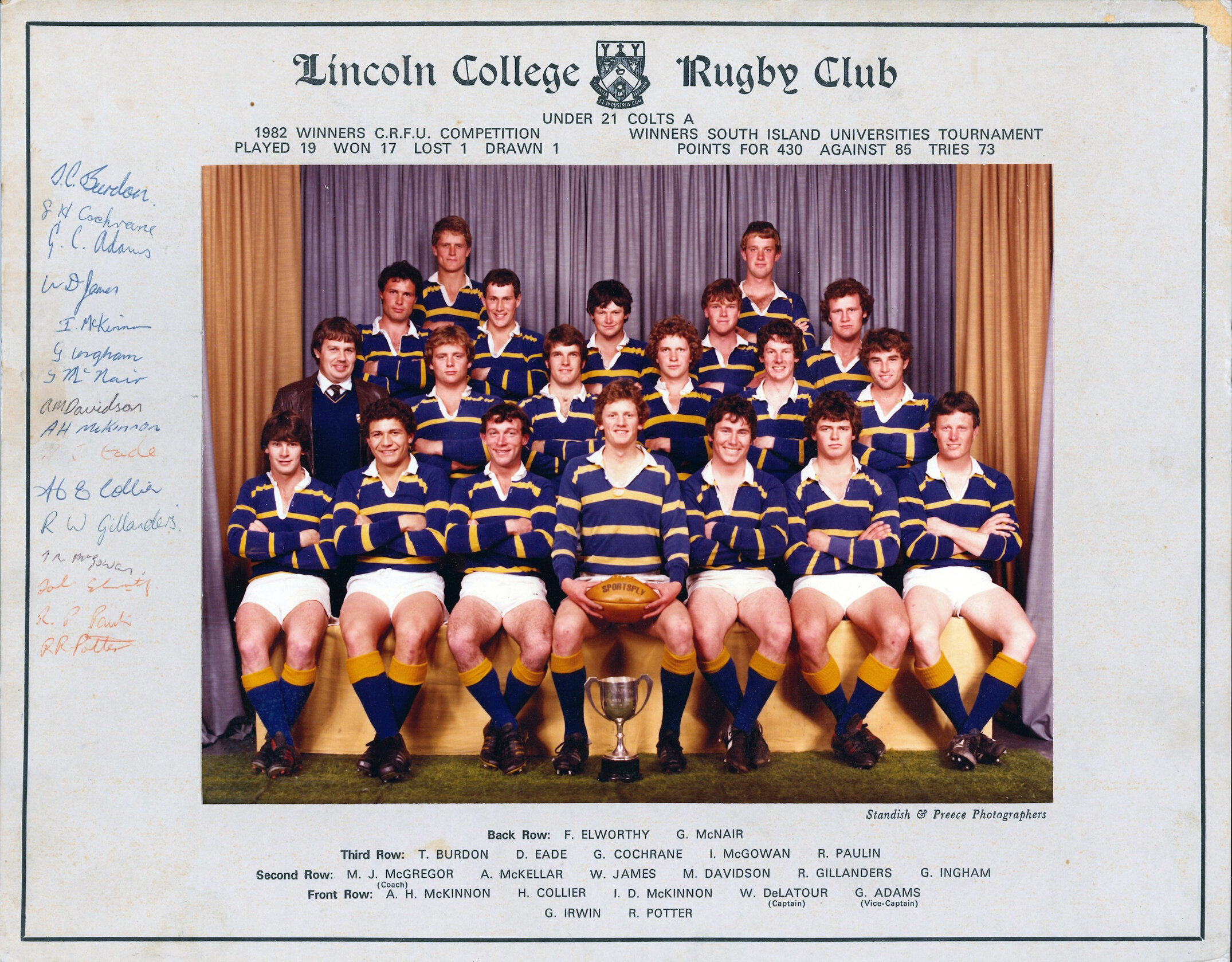 1982 Rugby Under 21 Colts A