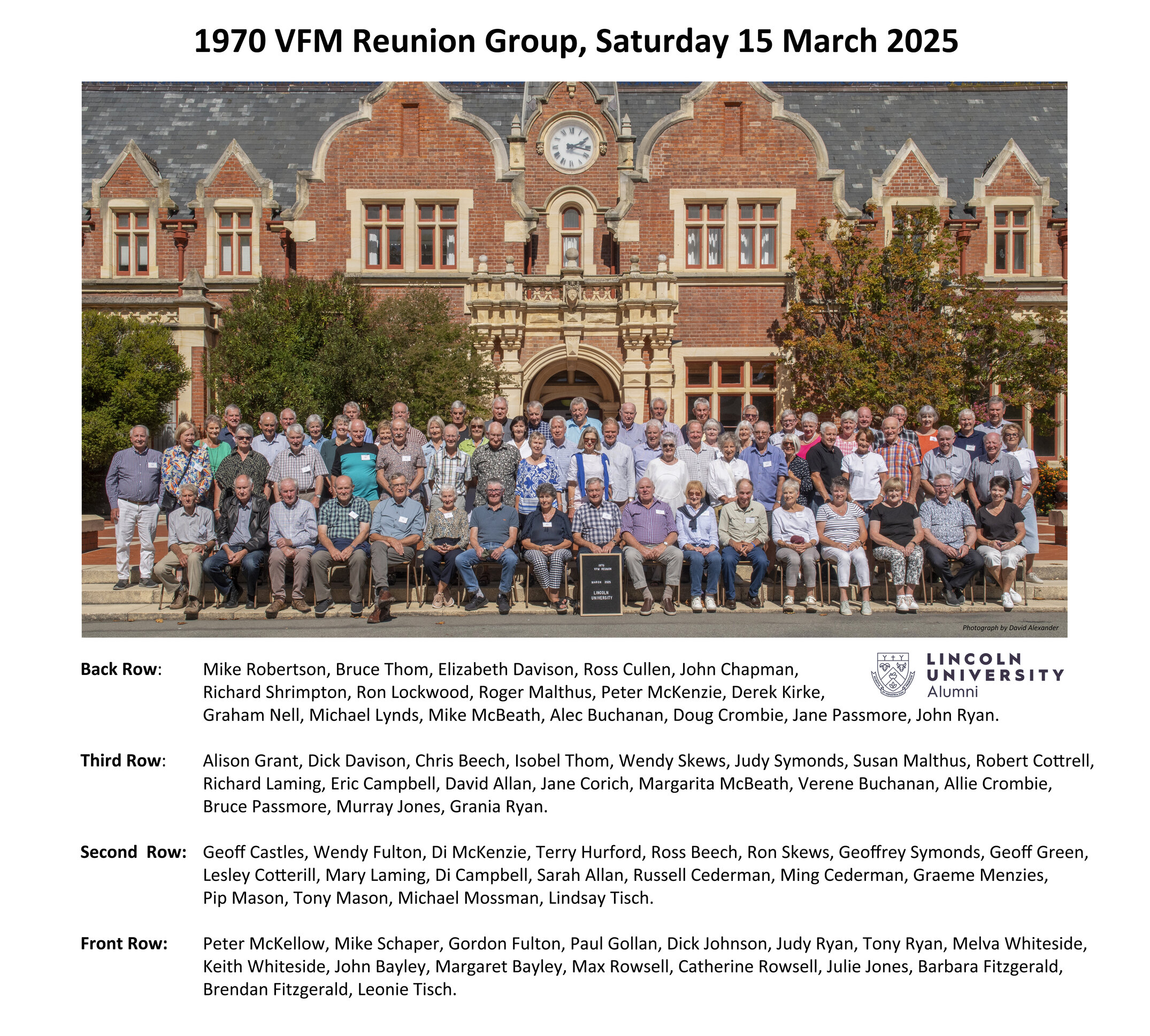 1970 VFM Reunion Group, 15 March 2025