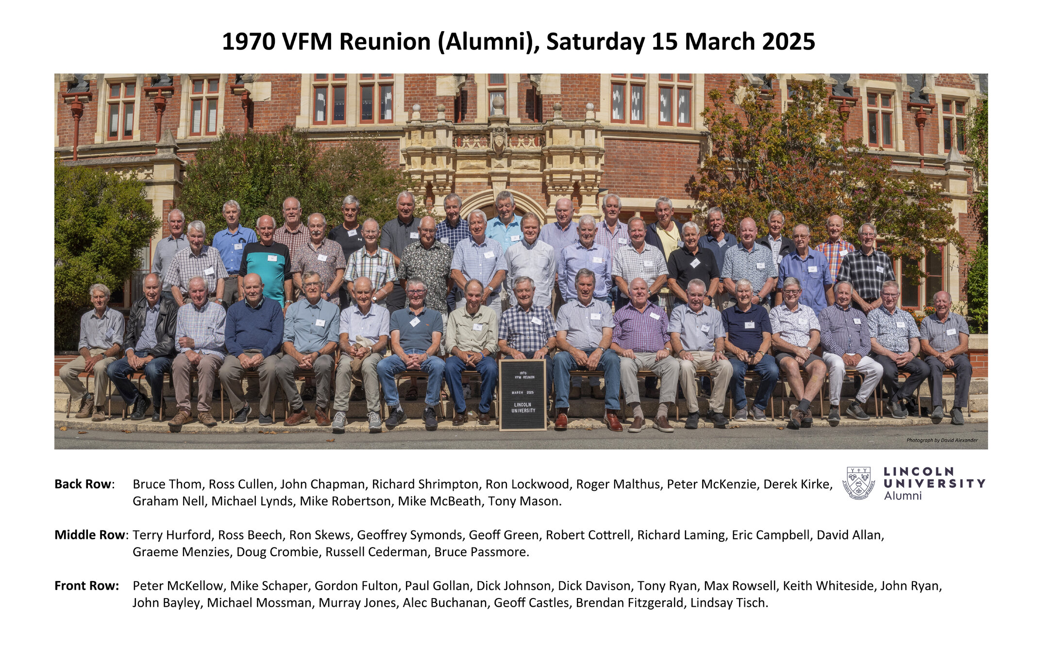 1970 VFM Reunion (Alumni), 15 March 2025