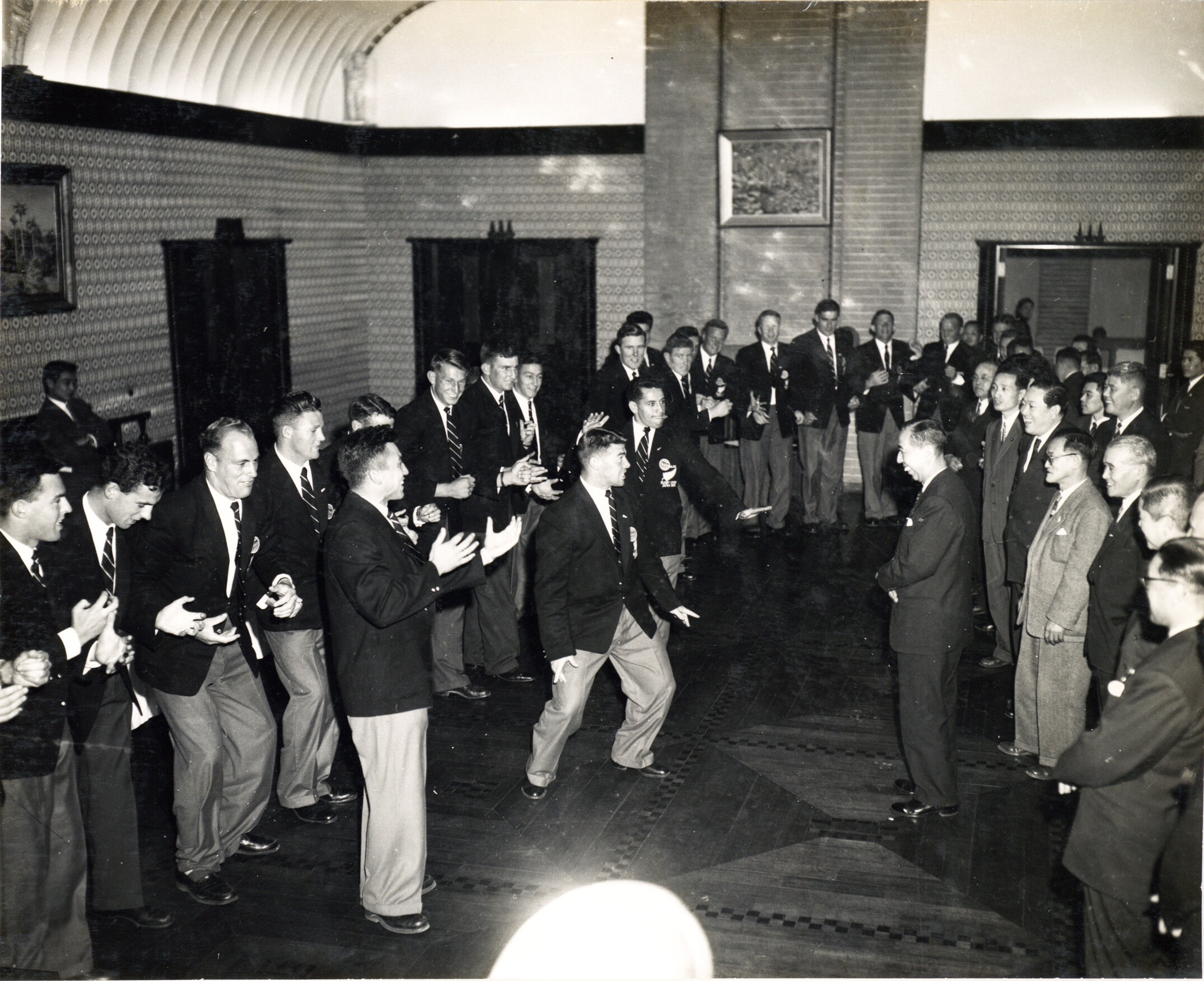 New Zealand Rugby Team Haka, February 1958